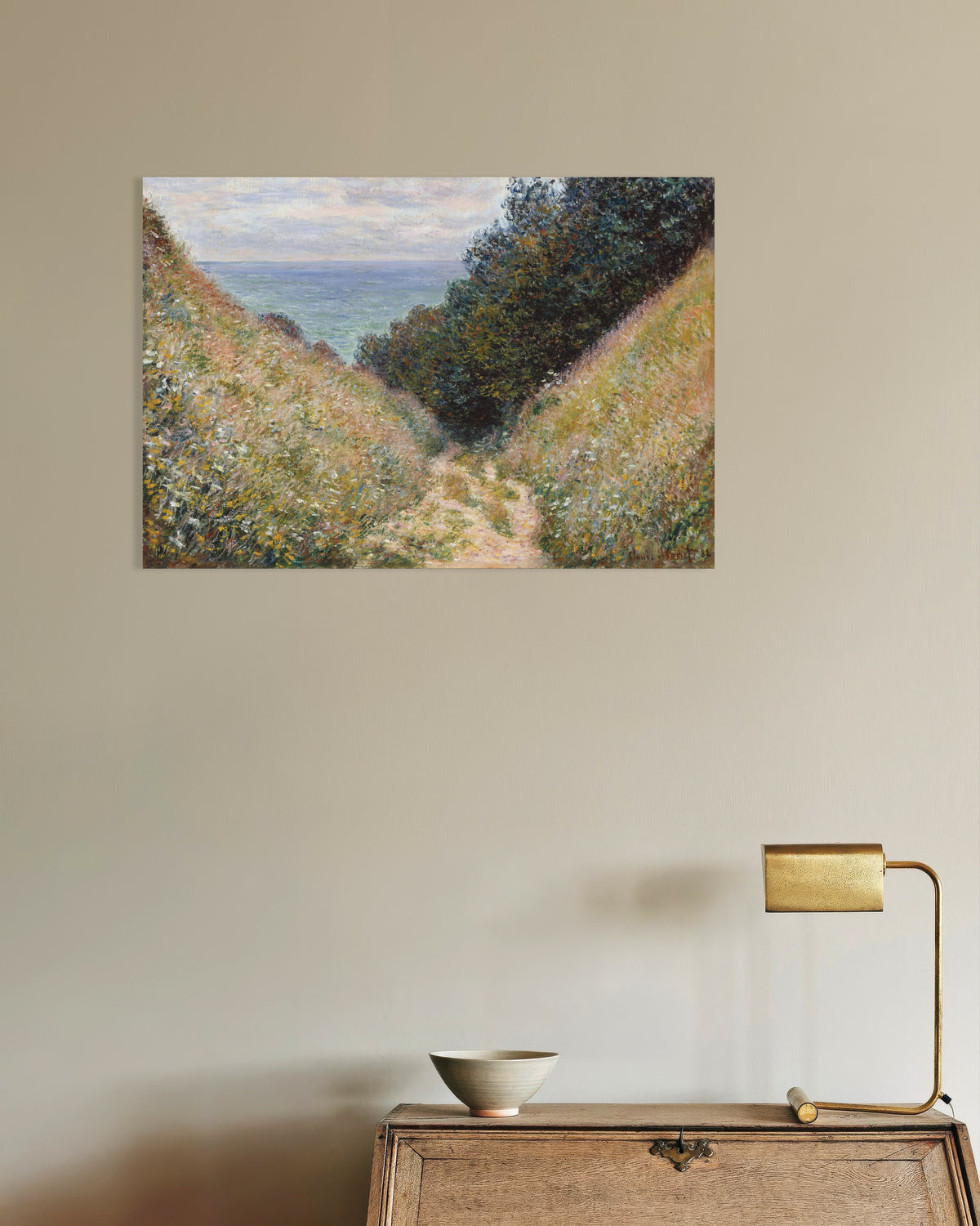 Affiche Chemin dans la Cavée, Pourville (1882) de Claude Monet