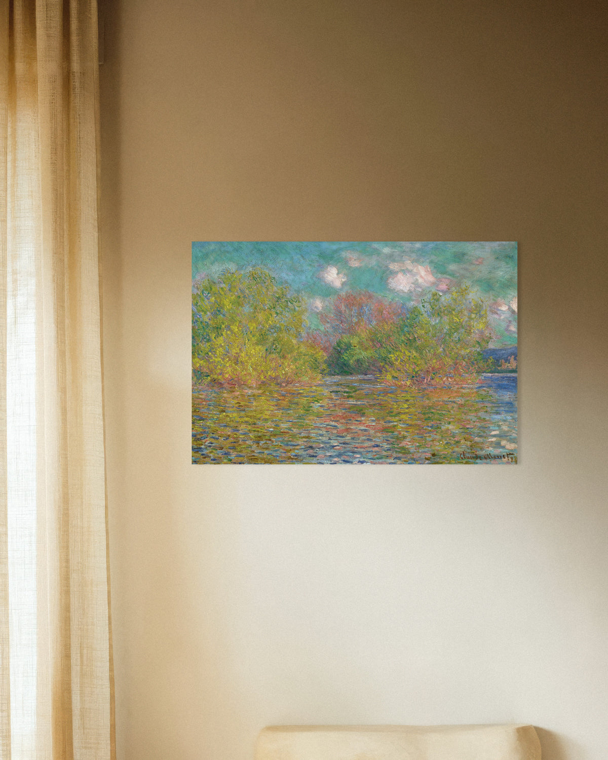 Poster Die Seine bei Giverny (1888) von Claude Monet