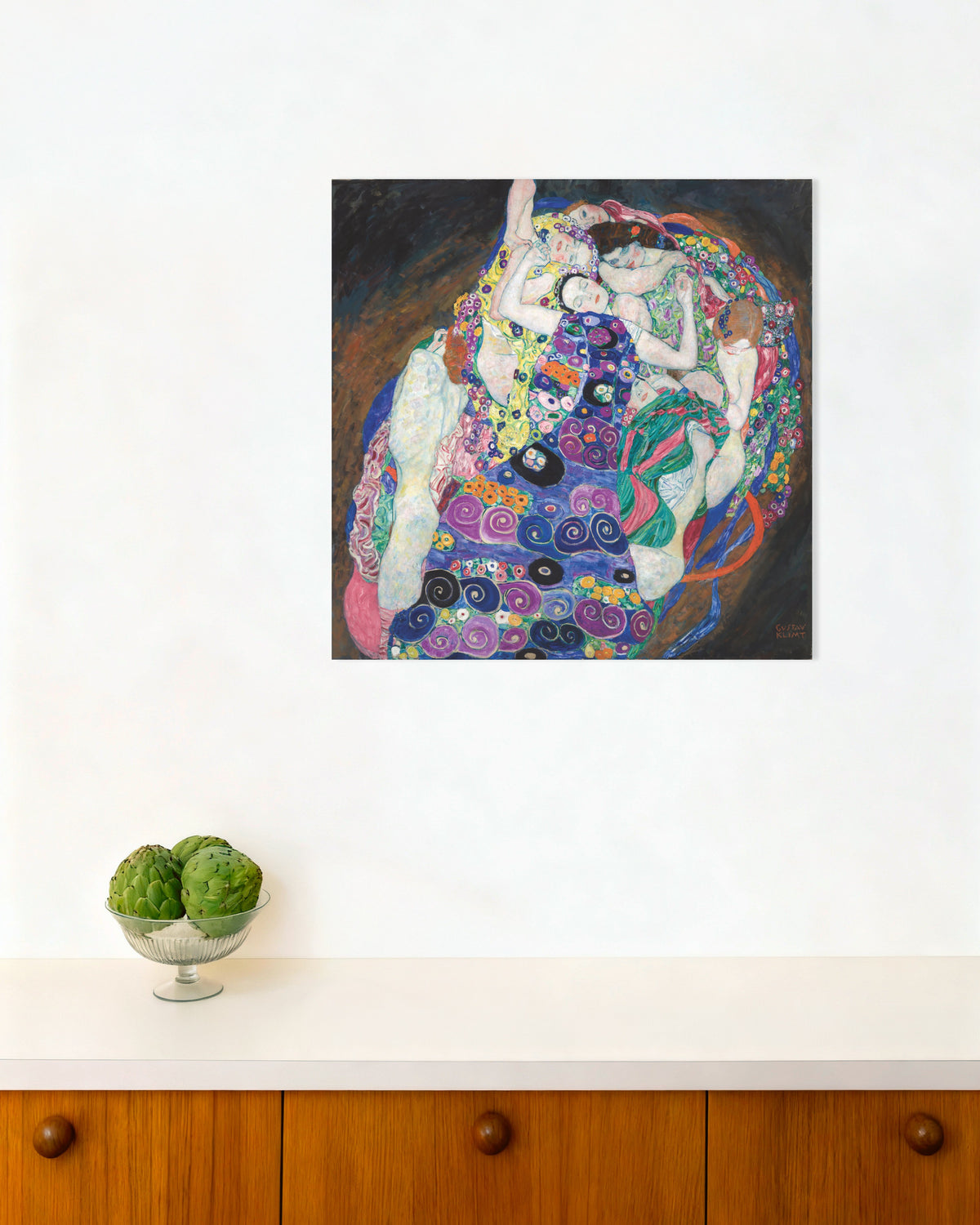 Poster Die Jungfrau (1913) von Gustav Klimt