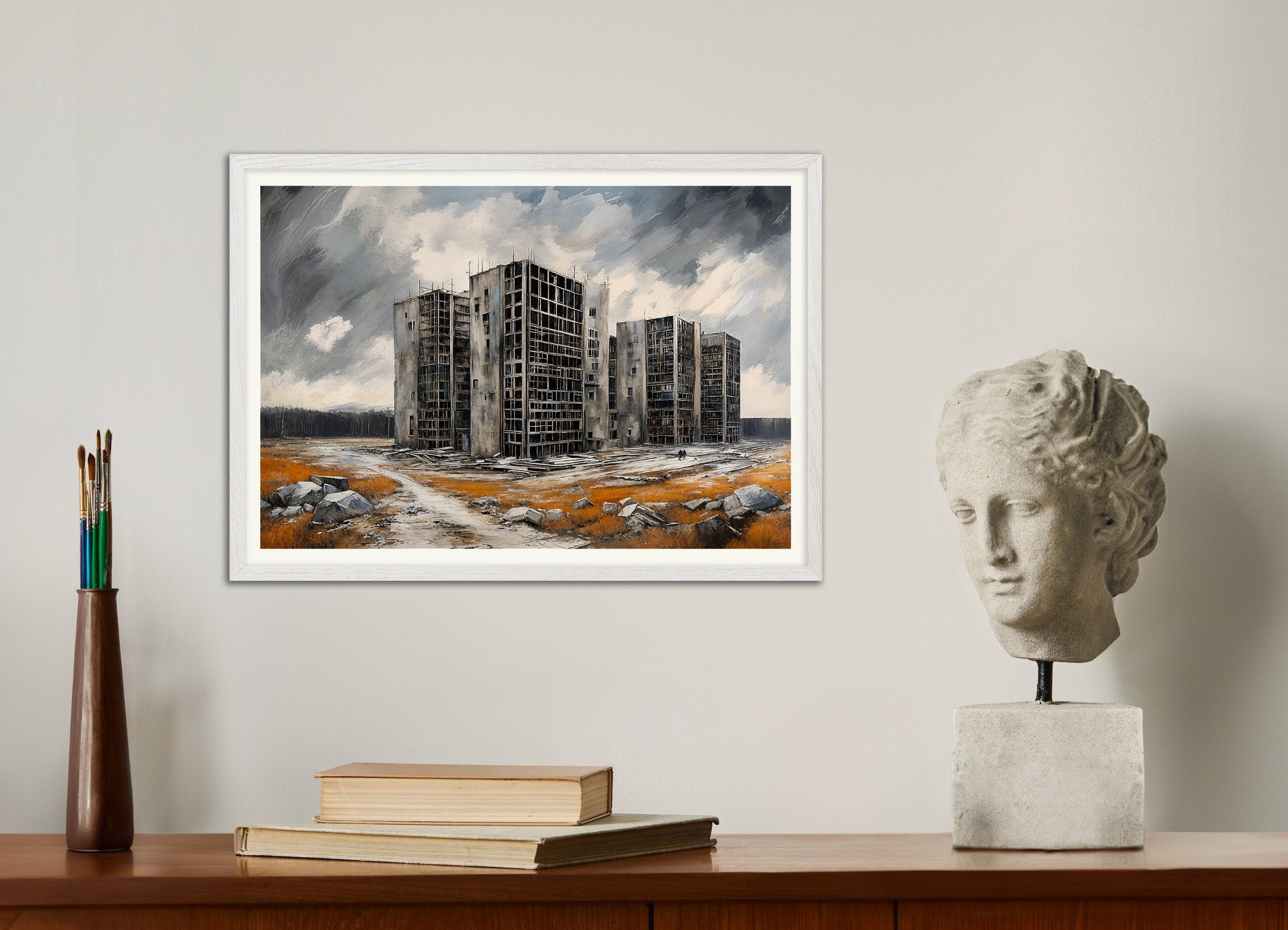 Poster of "This is what they do" – The Ruins - Poster, with white wooden frame