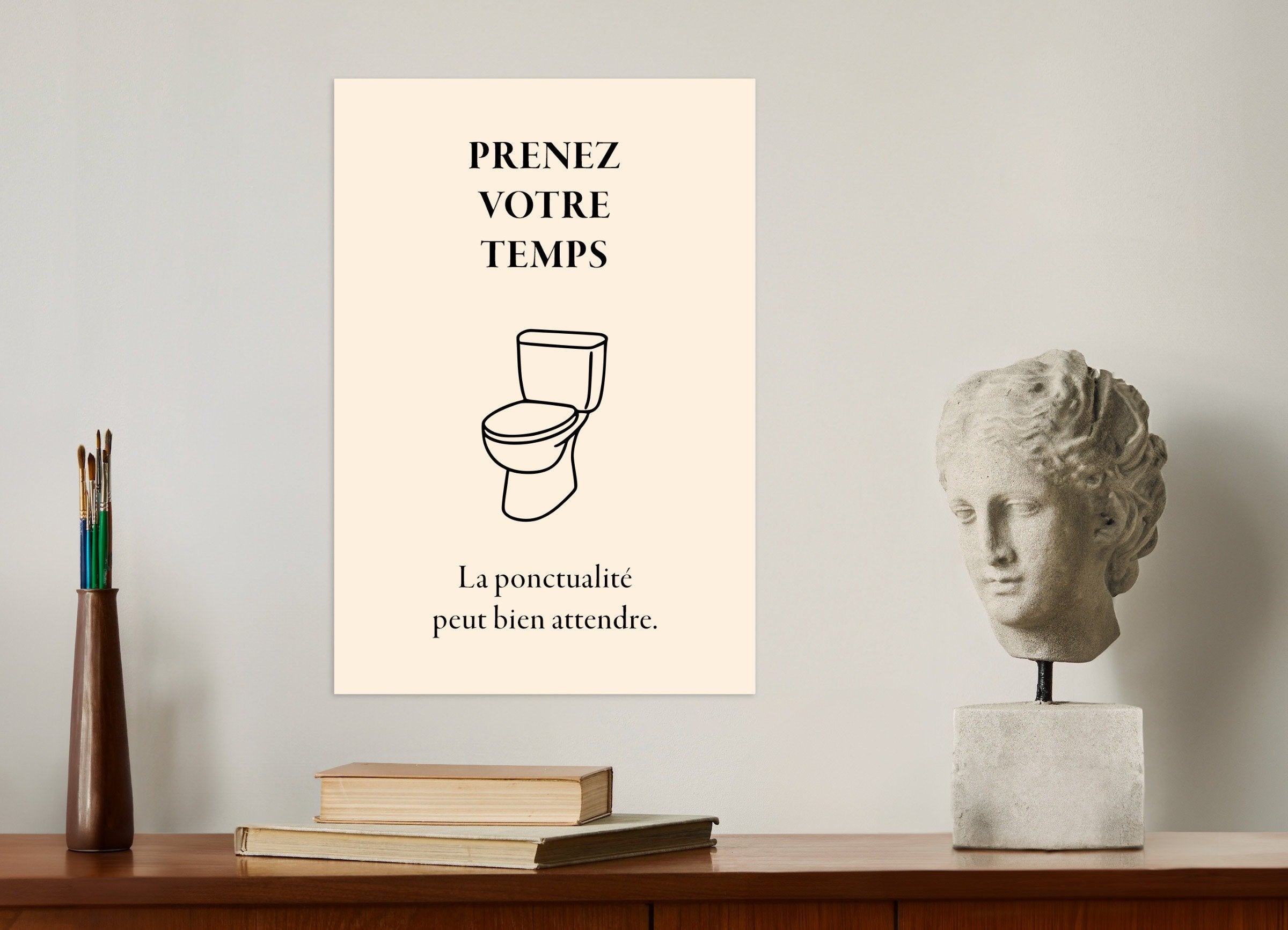 Poster of Toilet Poster – Take Your Time - Humorous Wall Art