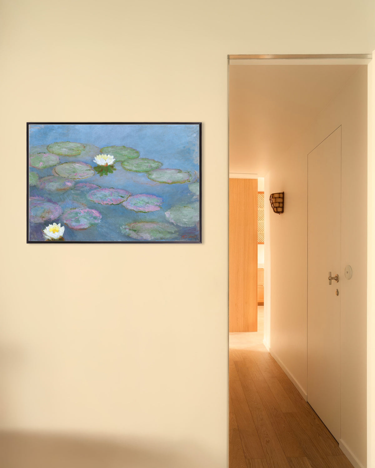 Affiche Nymphéas (vers 1897–1899) de Claude Monet, avec un cadre en métal