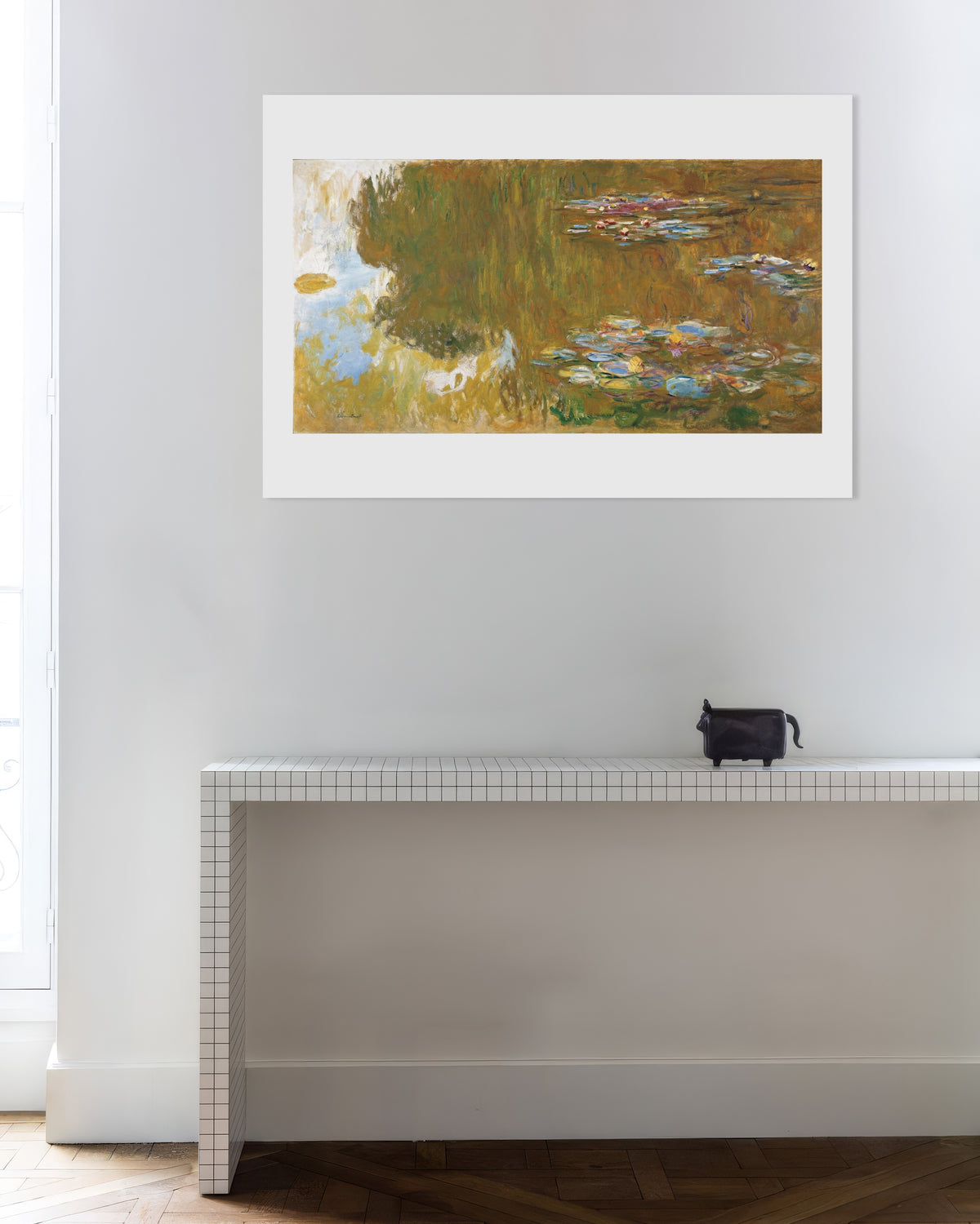 Poster Stagno delle ninfee con riflessi di salice (circa 1917–1919) di Claude Monet