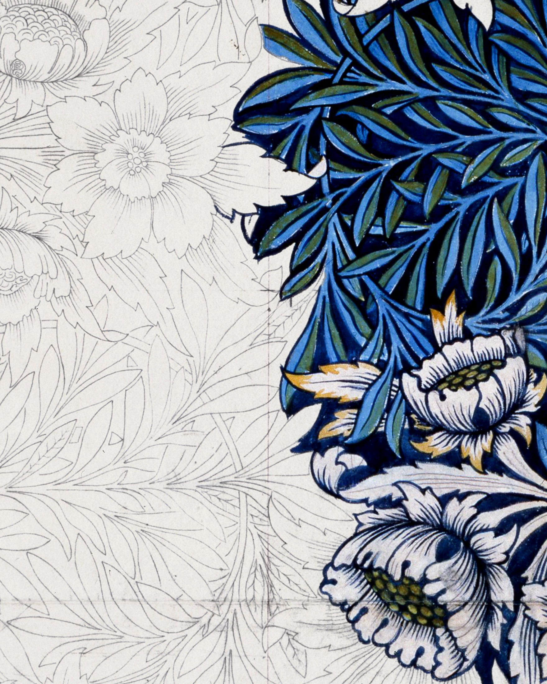 William Morris, Vorbereitende Arbeit - Poster