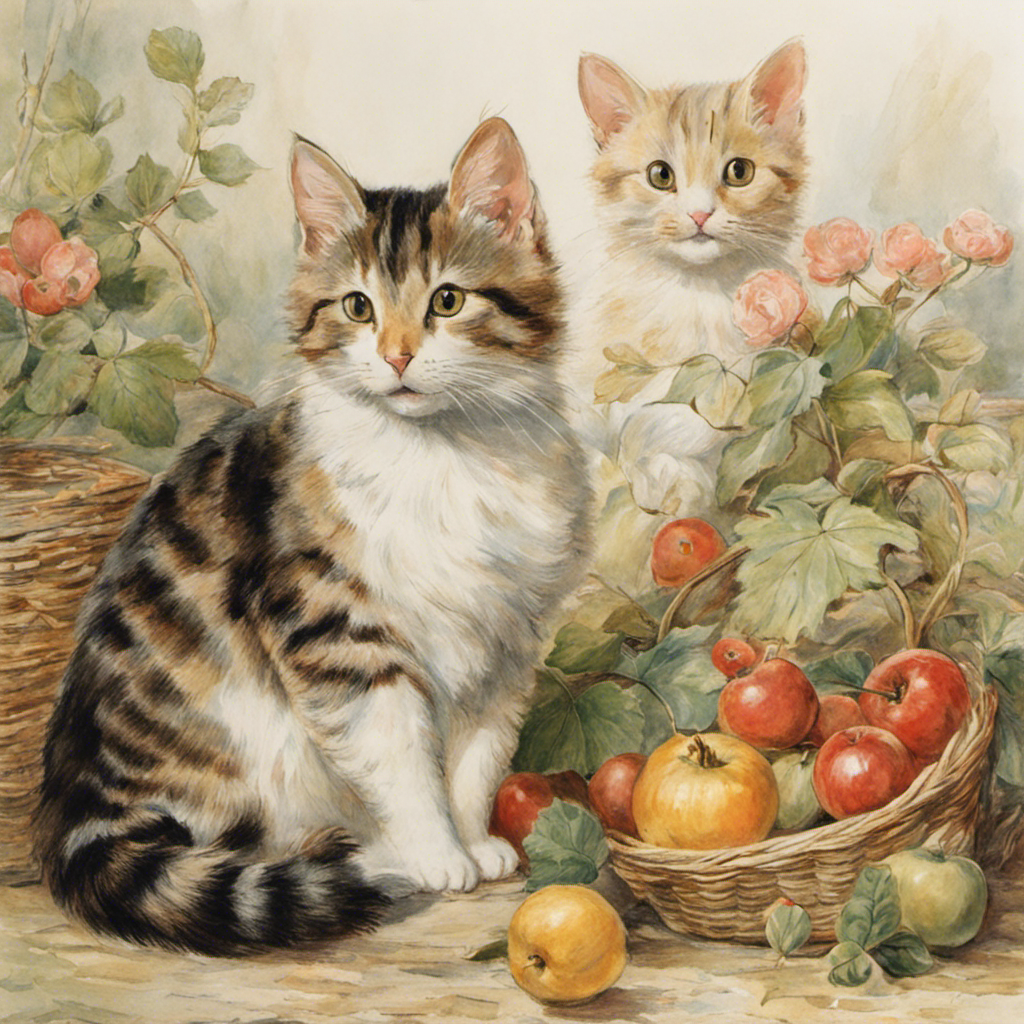 Entzückende Geschichten, zarte britische Aquarelle, Katzen - Poster