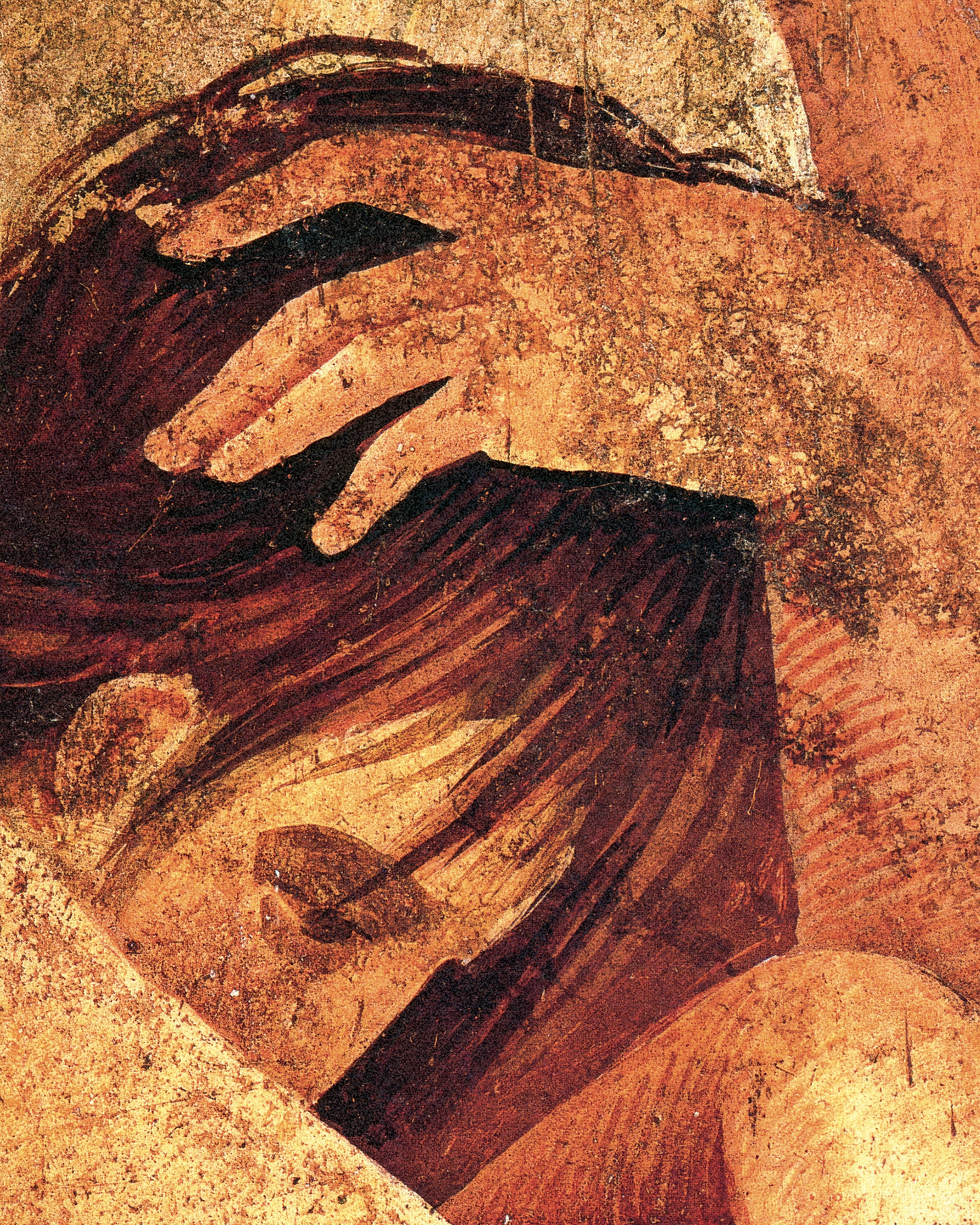 Donna che conforta un'iniziata dalla Villa dei Misteri Poster