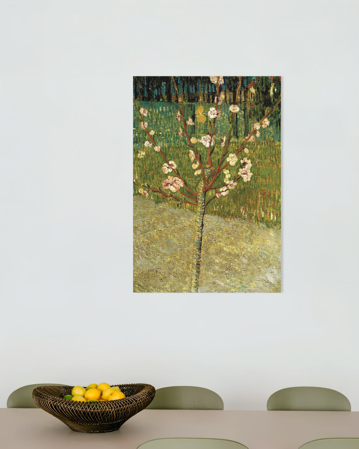 Poster „Mandelbaum in Blüte (1888) von Vincent van Gogh“