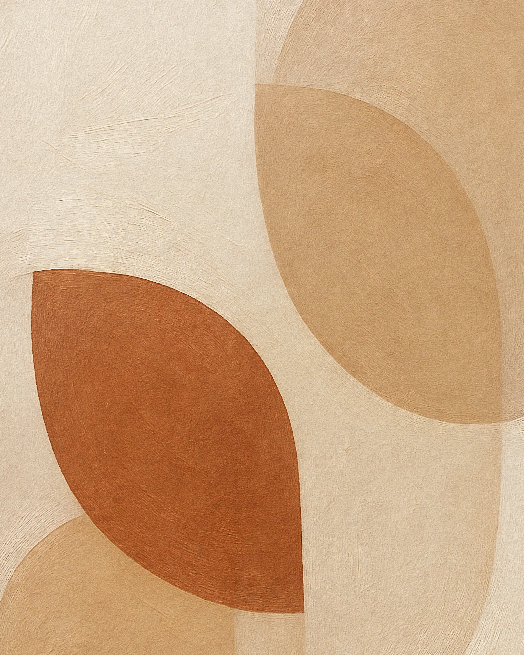 Herbstlaub – abstrakte, erdtonige Blattformen Poster