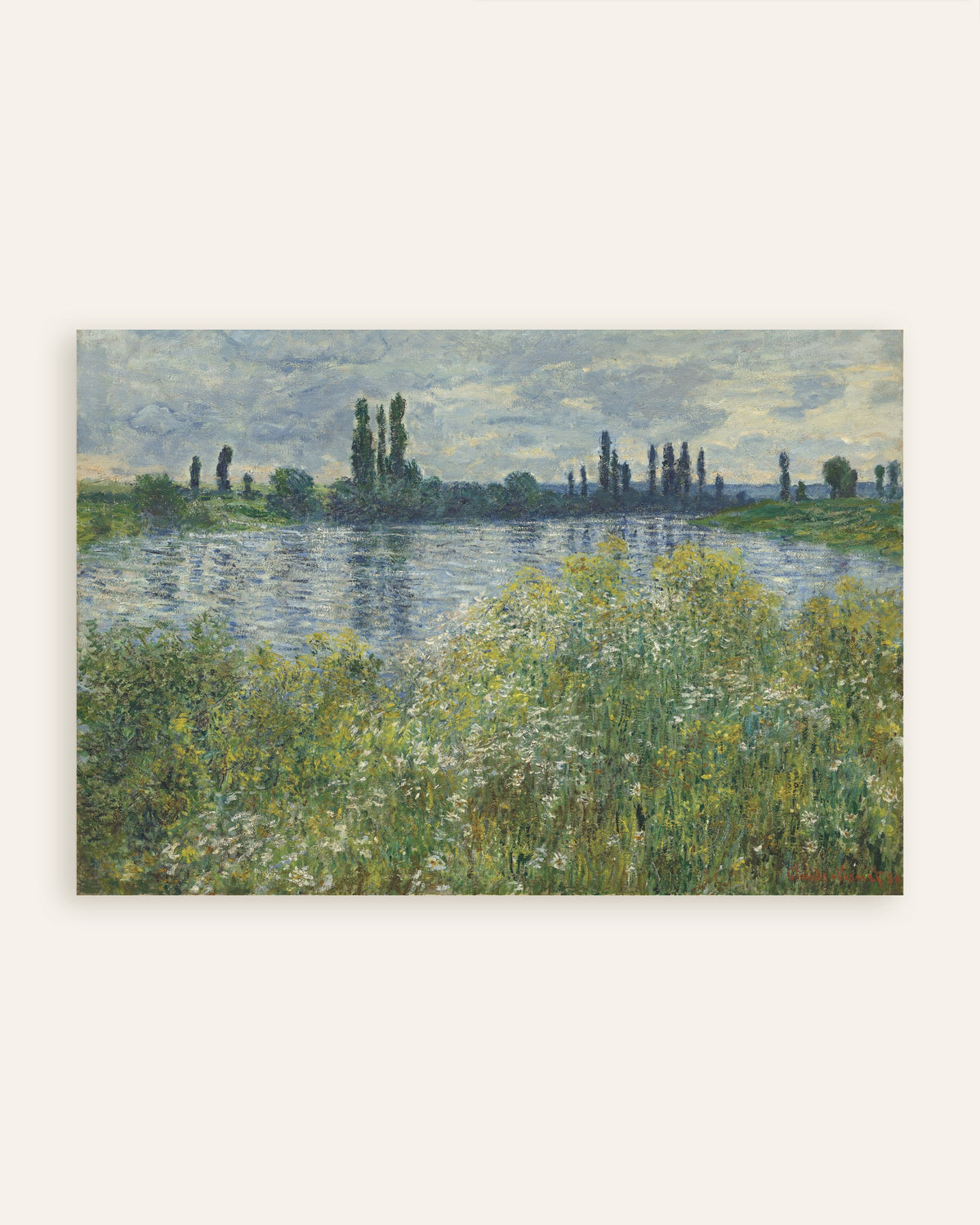 Poster Rive della Senna a Vétheuil (1880) di Claude Monet, miniatura