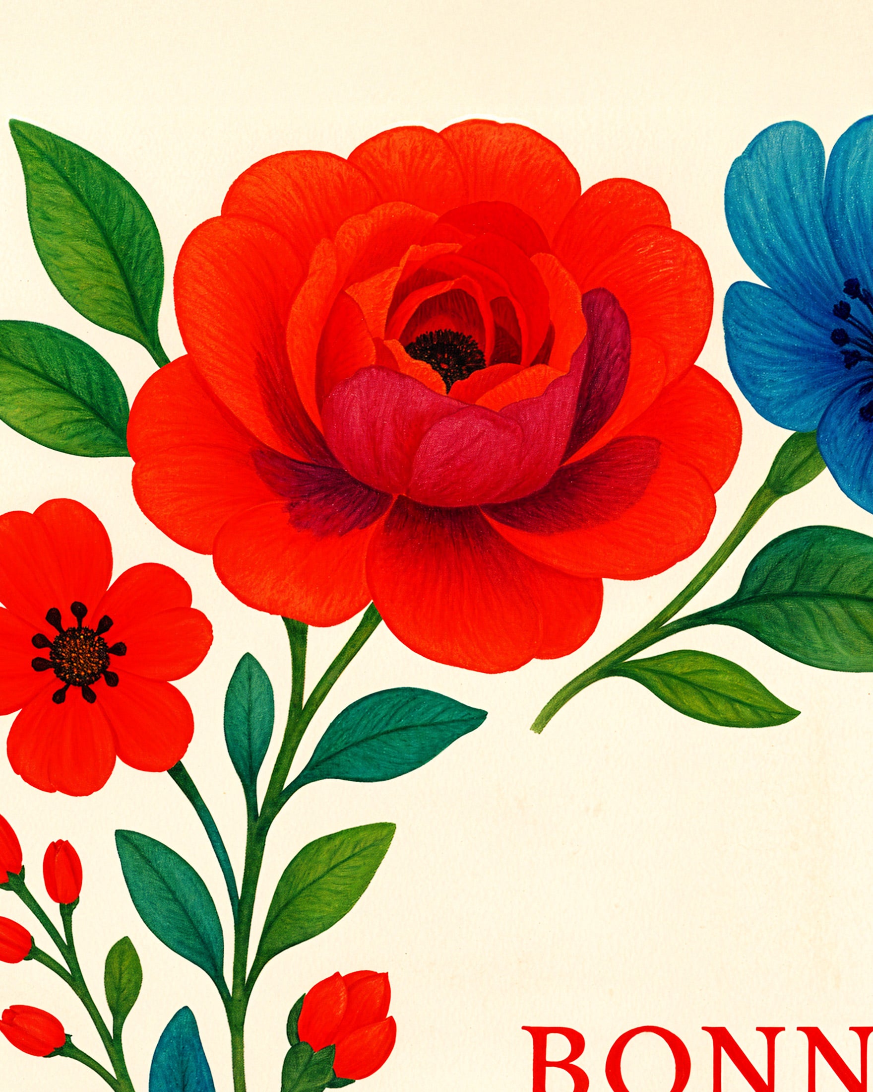 Bonne fête Maman adorée - Affiche
