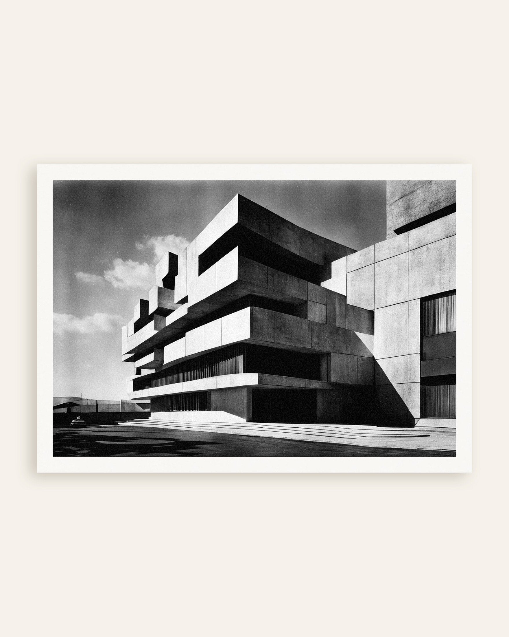 Poster of Brutalist architecture poster – Modern concrete design, thumbnail