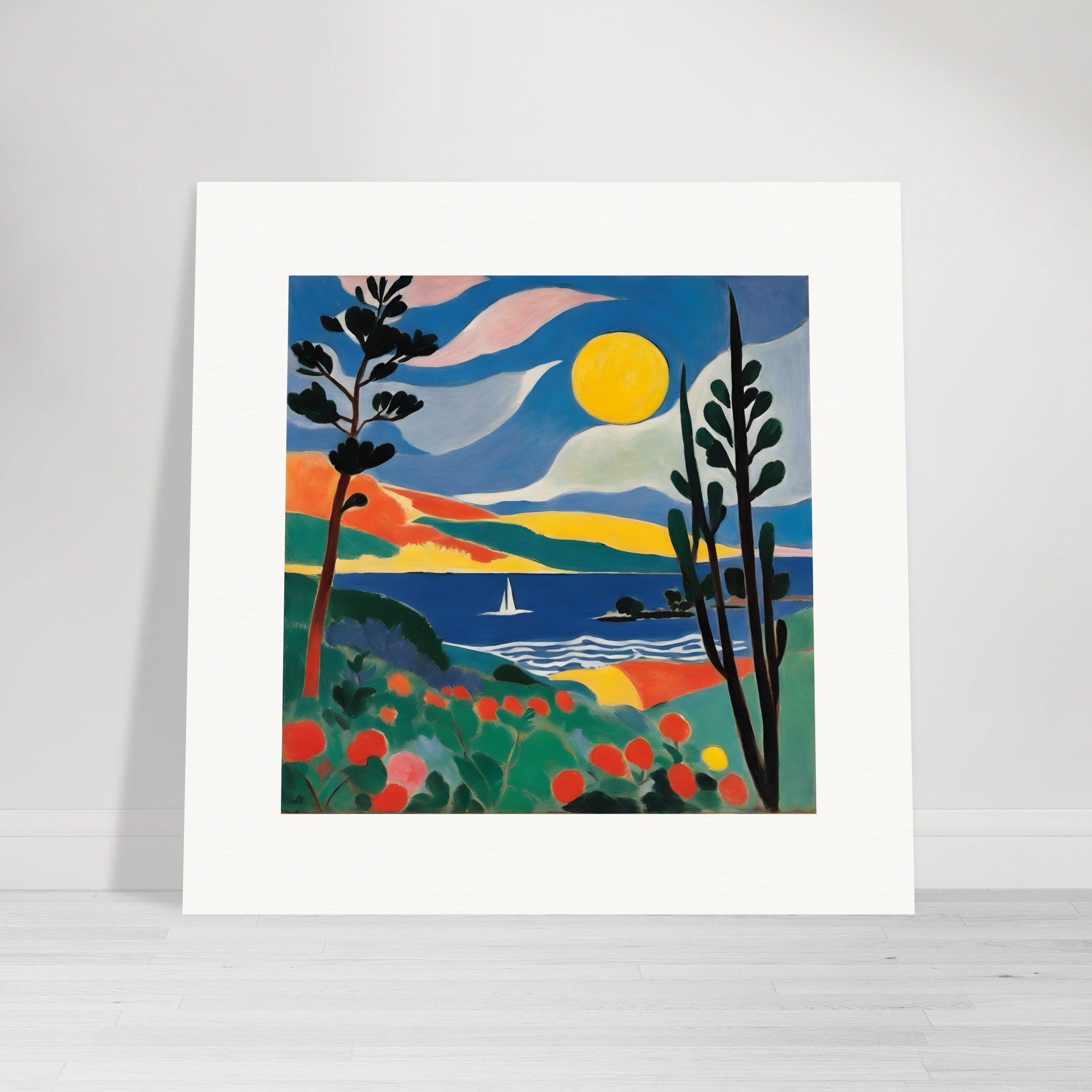Formes expressives et abstraites, sensibilité décorative, Lune - Affiche