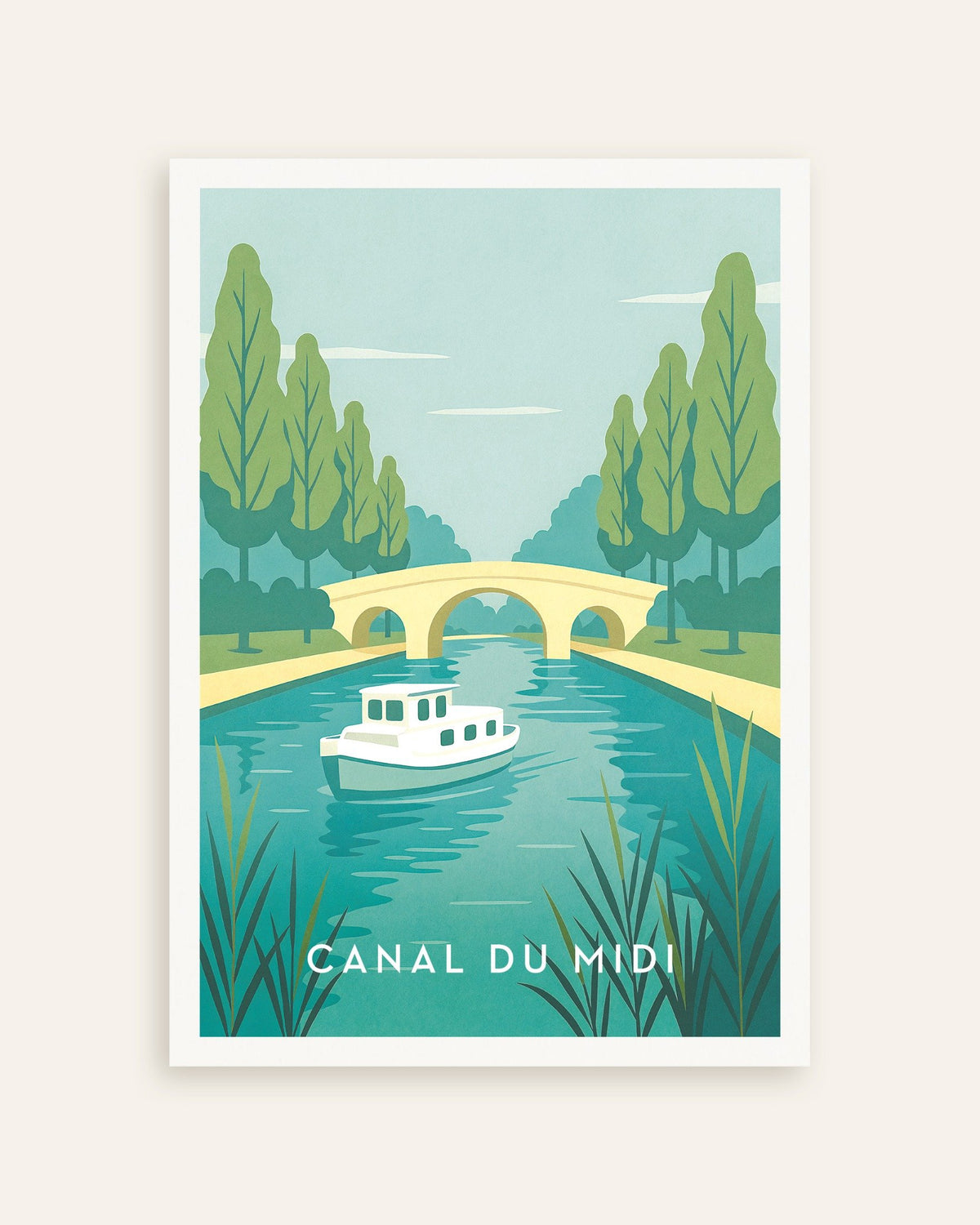 Poster of Canal du Midi Travel Poster - French Waterway, thumbnail