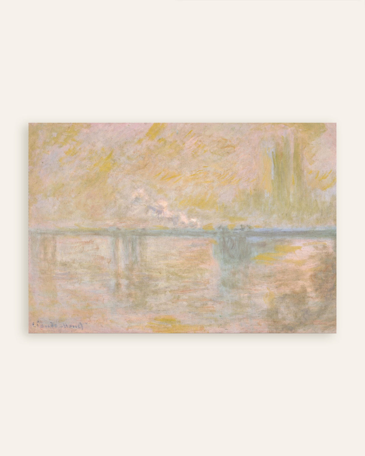 Poster Il ponte di Charing Cross, Londra (circa 1902) di Claude Monet, miniatura