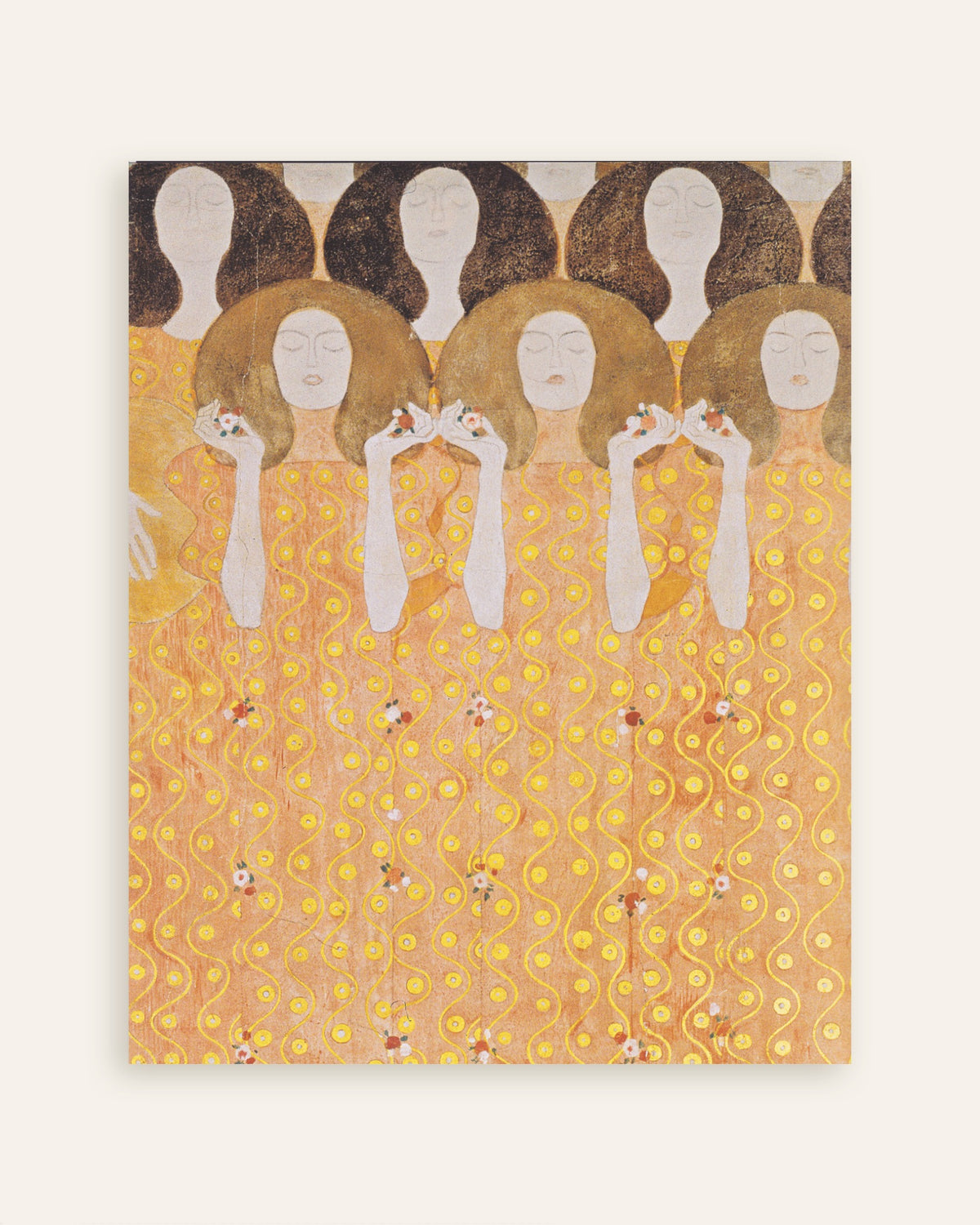 Poster Chor der Paradiesengel, Beethovenfries (1902) von Gustav Klimt, Vorschaubild