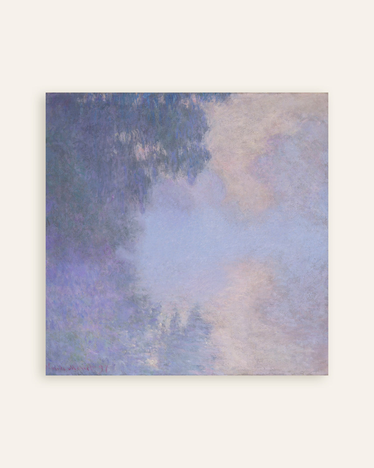 Poster Seinearm bei Giverny, Nebel (1897) von Claude Monet, Vorschaubild