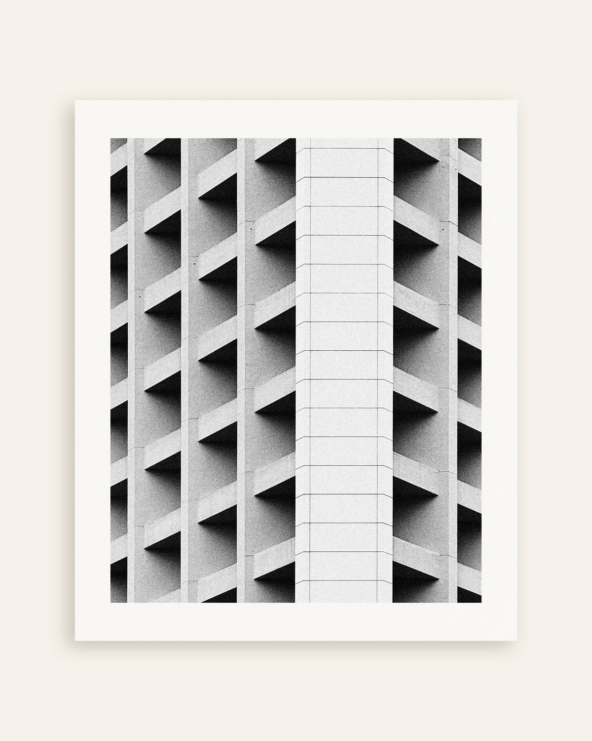Affiche « Façade à caissons et bande blanche », vignette