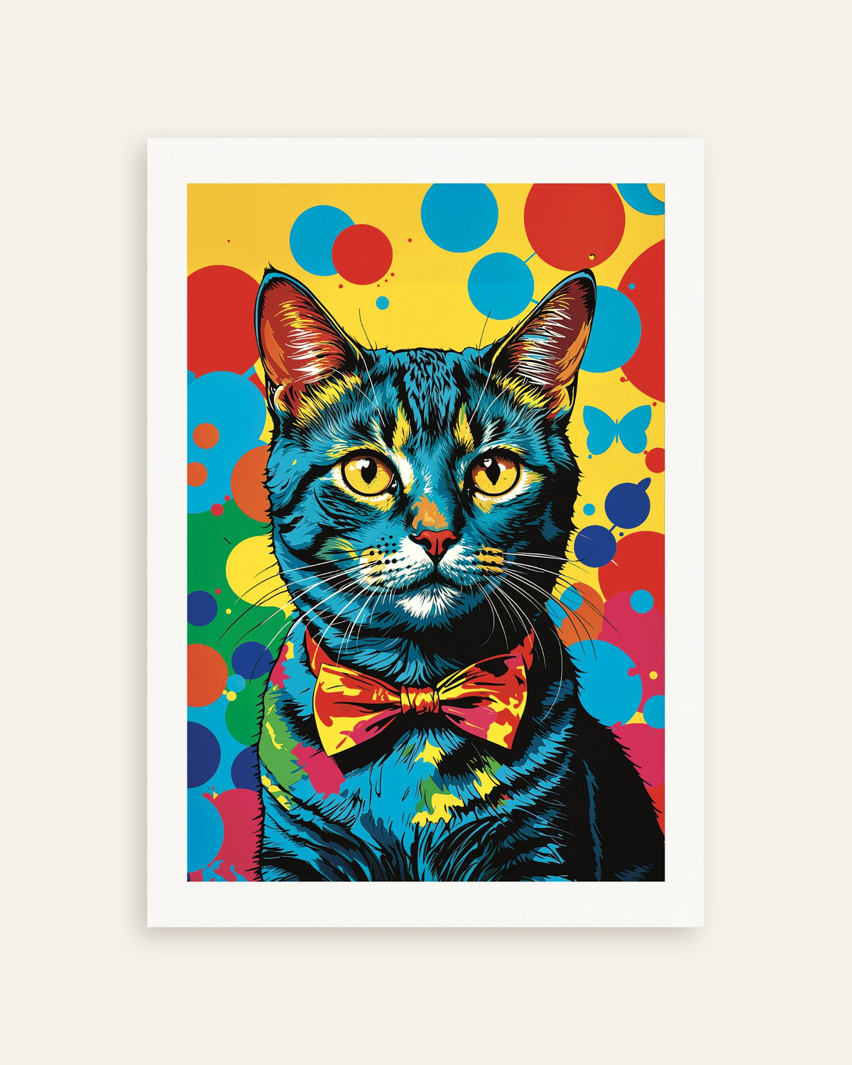 Poster des Farbenfrohen Katzenposters, Miniaturansicht