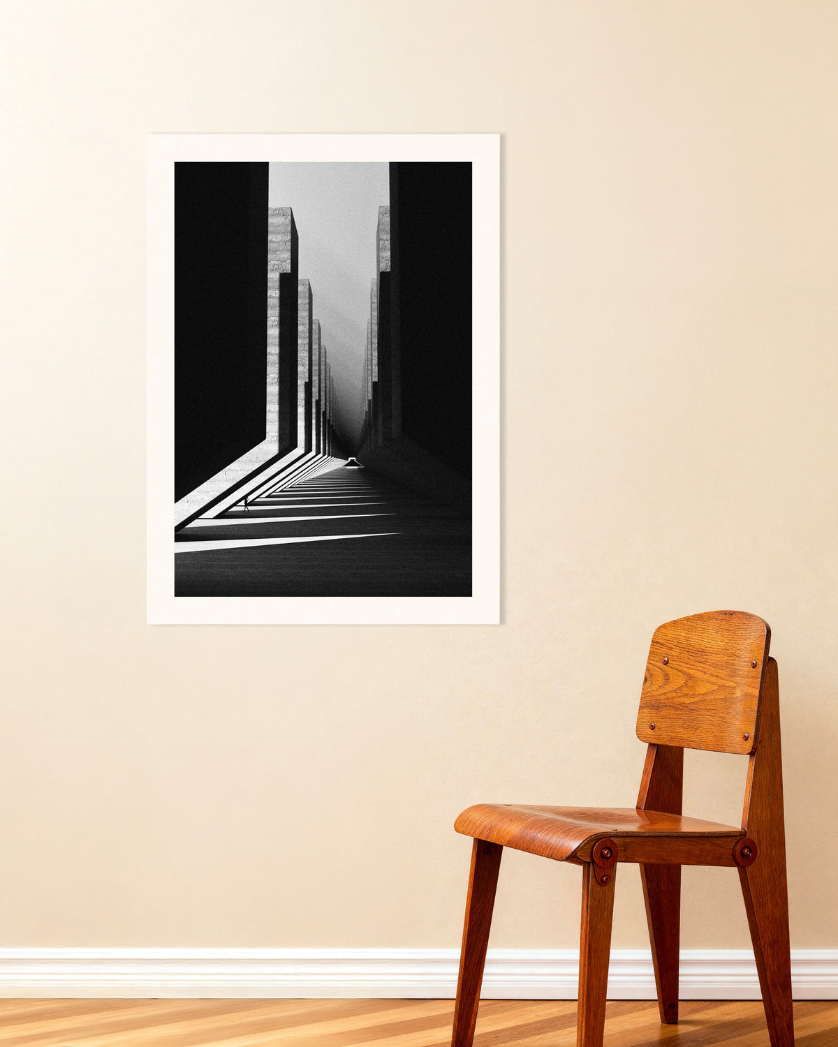 Poster «Corridoio di luce e cemento»