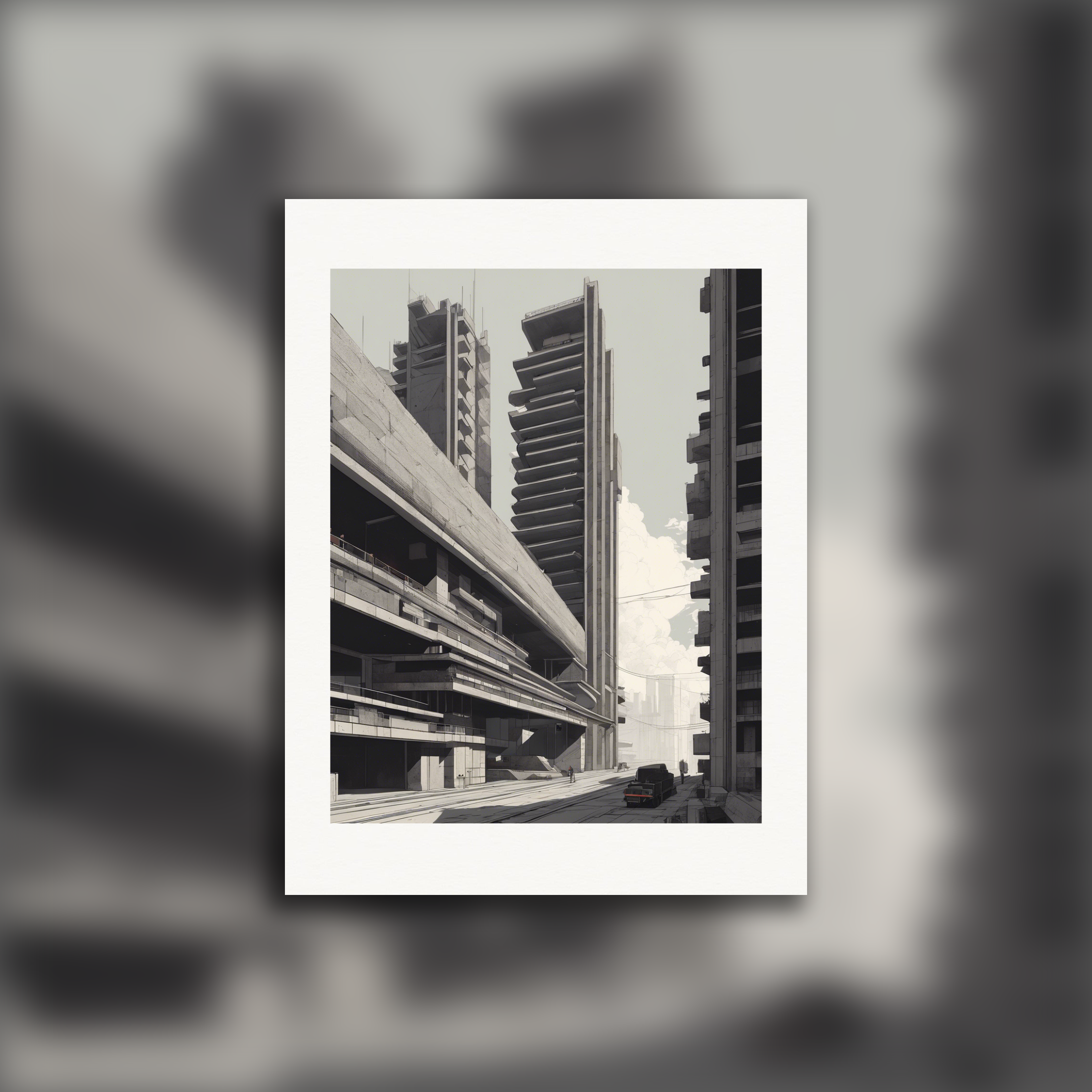 Lo-fi, Architecture brutaliste - Affiche