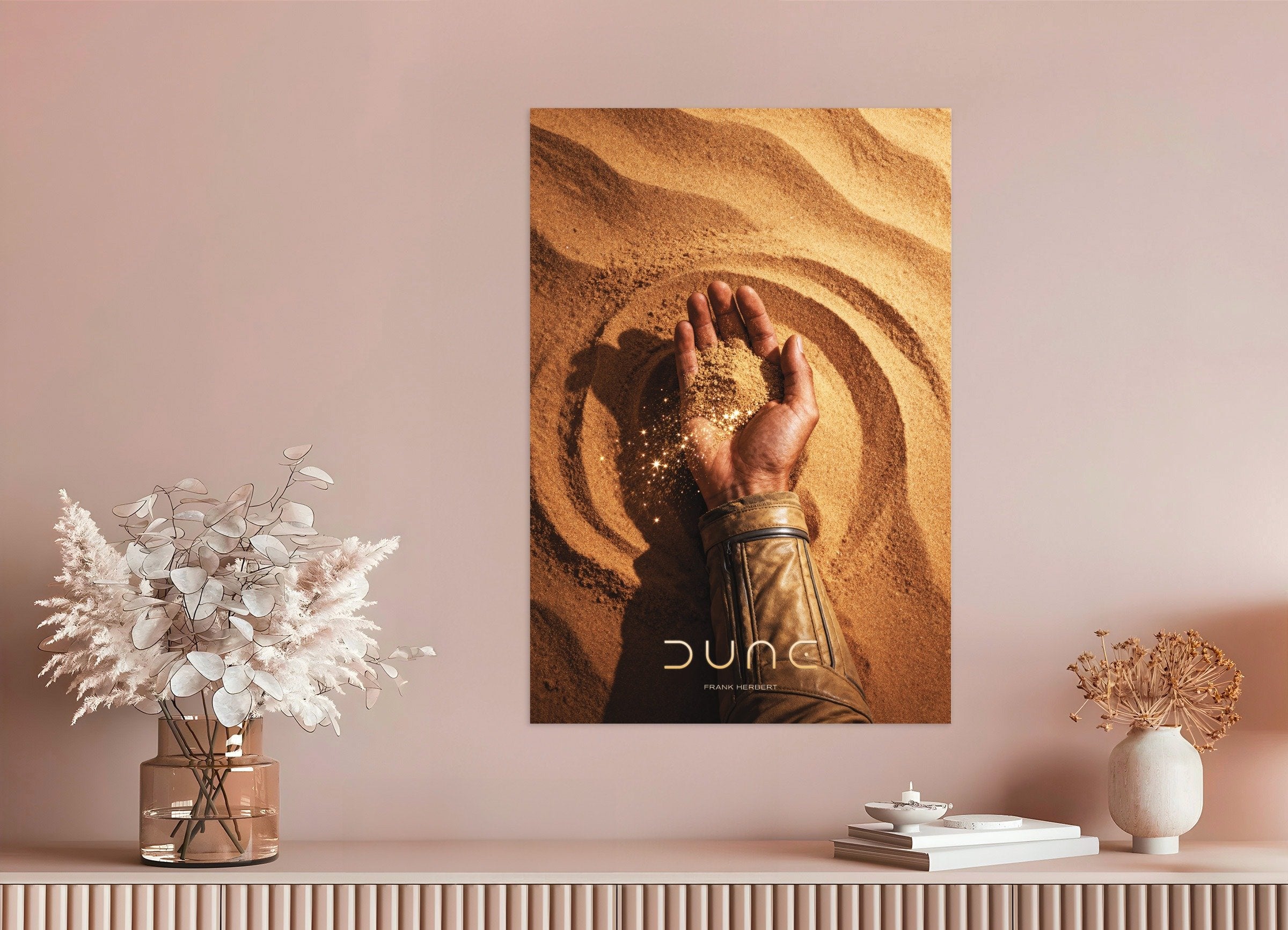 Poster of Desert Hand Poster, Dune, Sci-Fi Sand Art Print