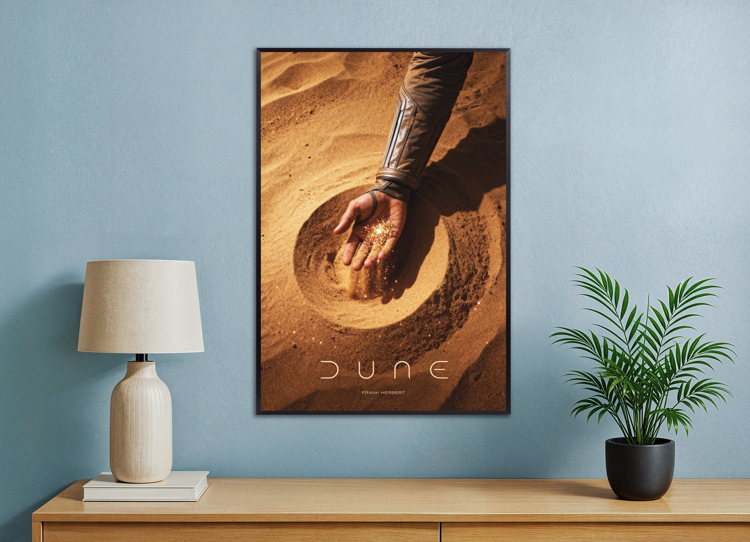 Poster of Dune Poster, Hand of Sand, with metal frame