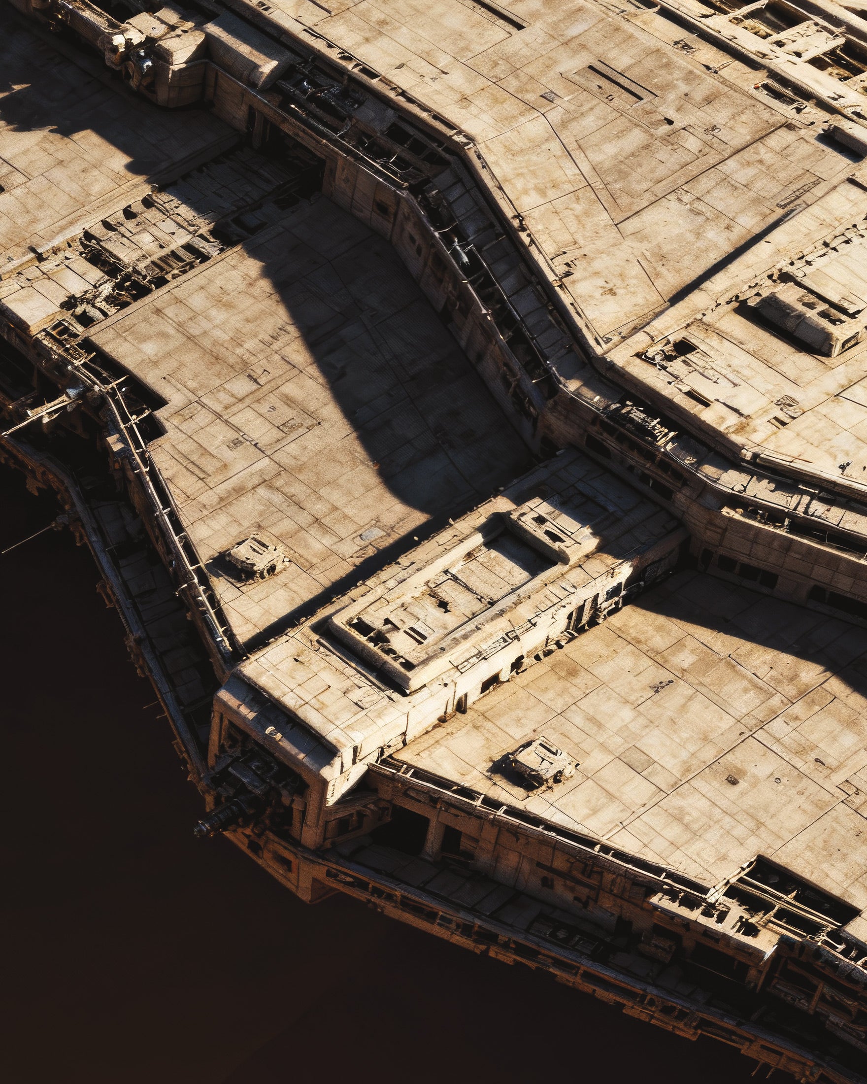 Wüsten-Schiff Poster, Sci-Fi Sanddünen Plakat