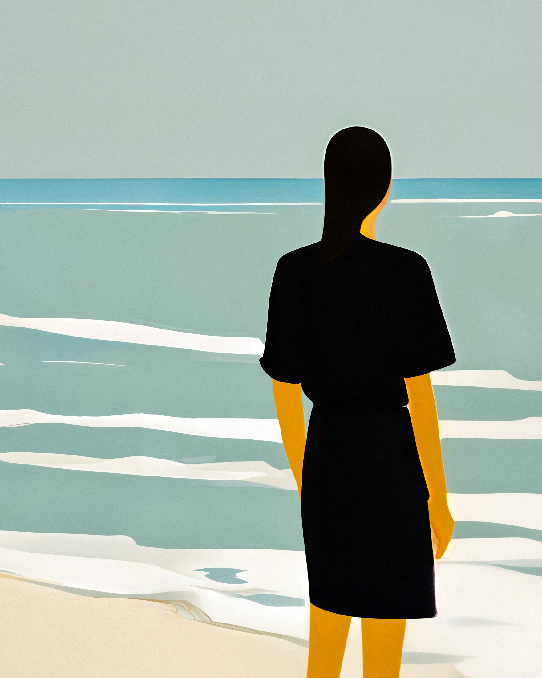 Erika sur la plage