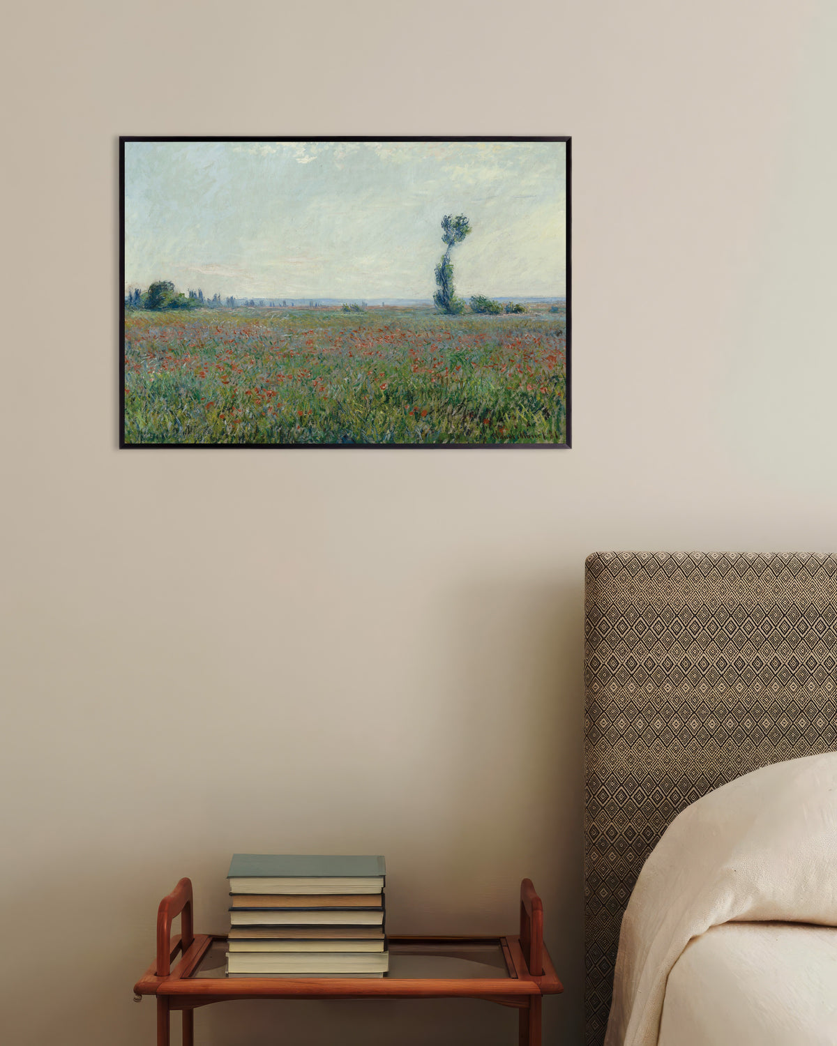 Affiche Champ de coquelicots de Claude Monet, avec un cadre en métal