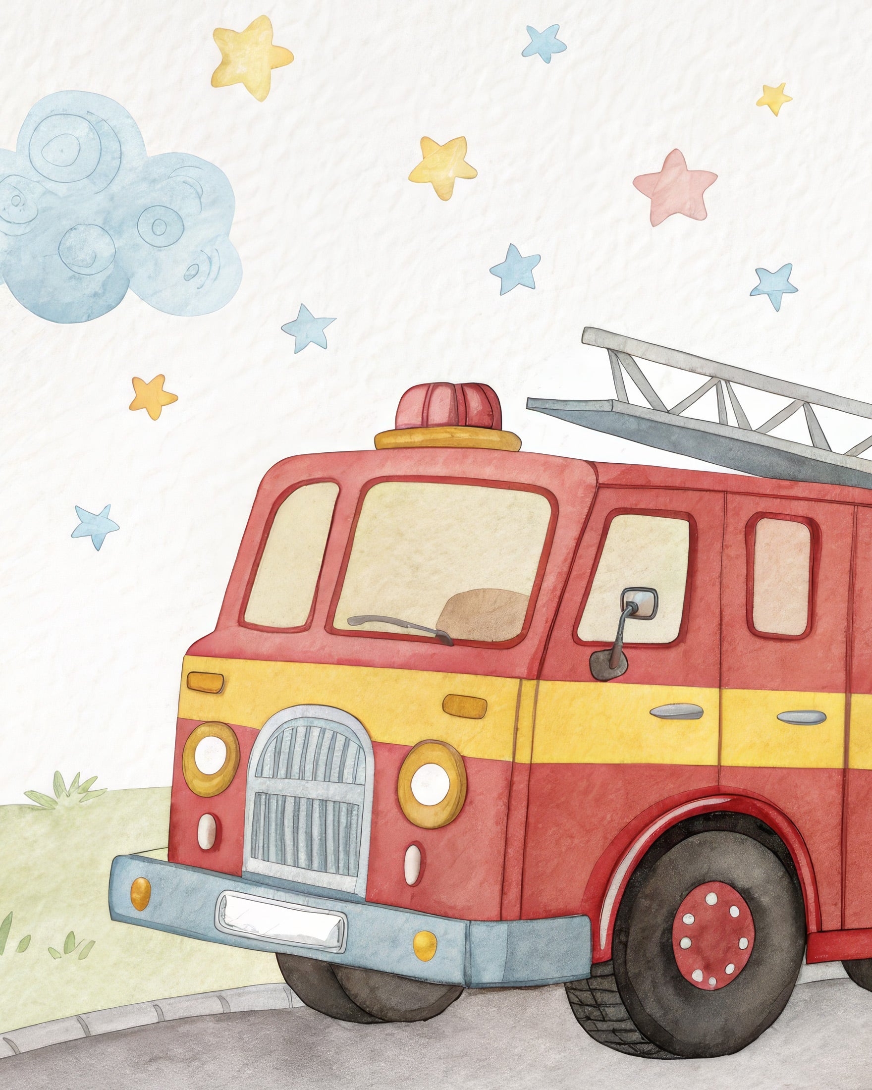 Feuerwehr Poster - Wandkunst für Jungenzimmer