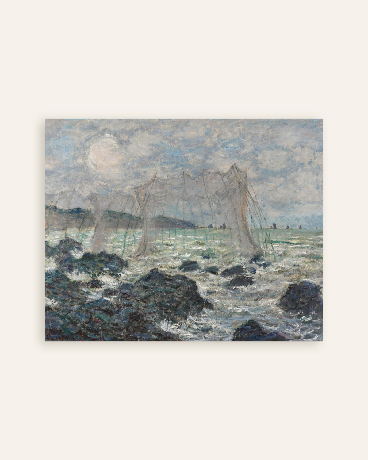 Affiche Filets de pêche à Pourville (1882) de Claude Monet, miniature