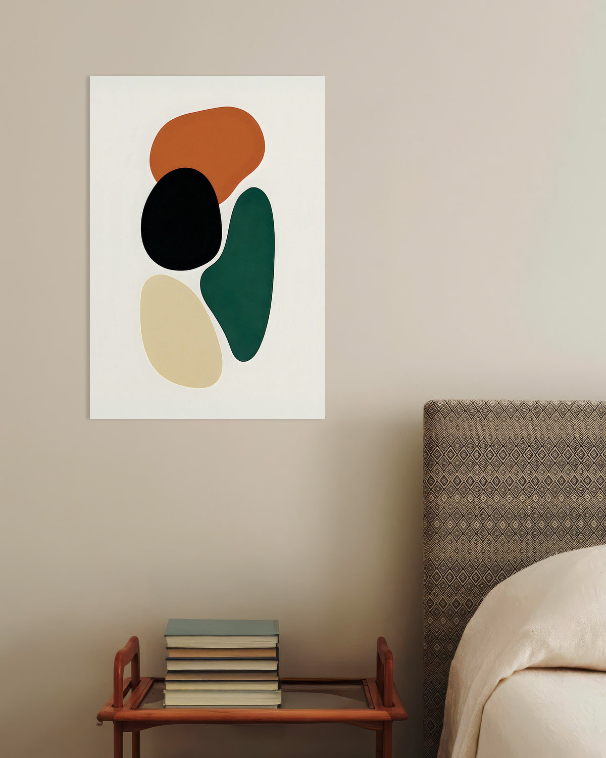 Poster of Four Organic Shapes – Minimalist Abstract Art Print
