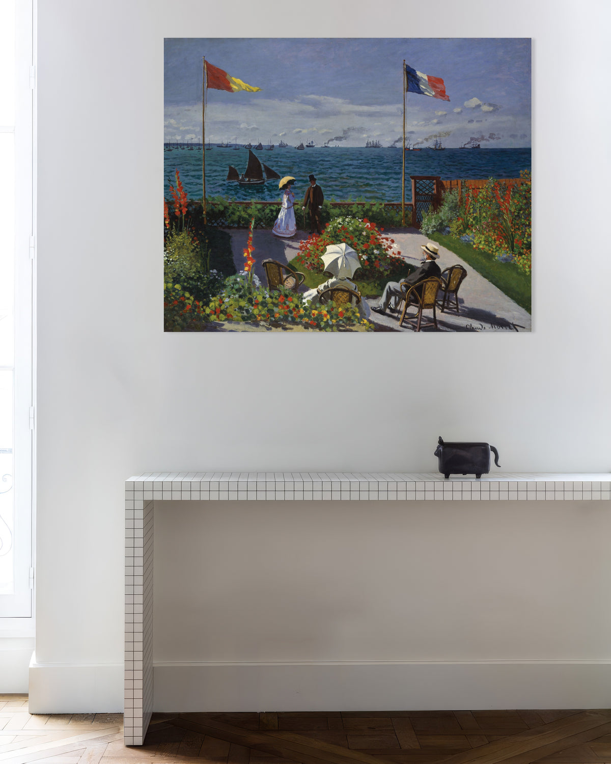 Poster Garten in Sainte-Adresse (1867) von Claude Monet