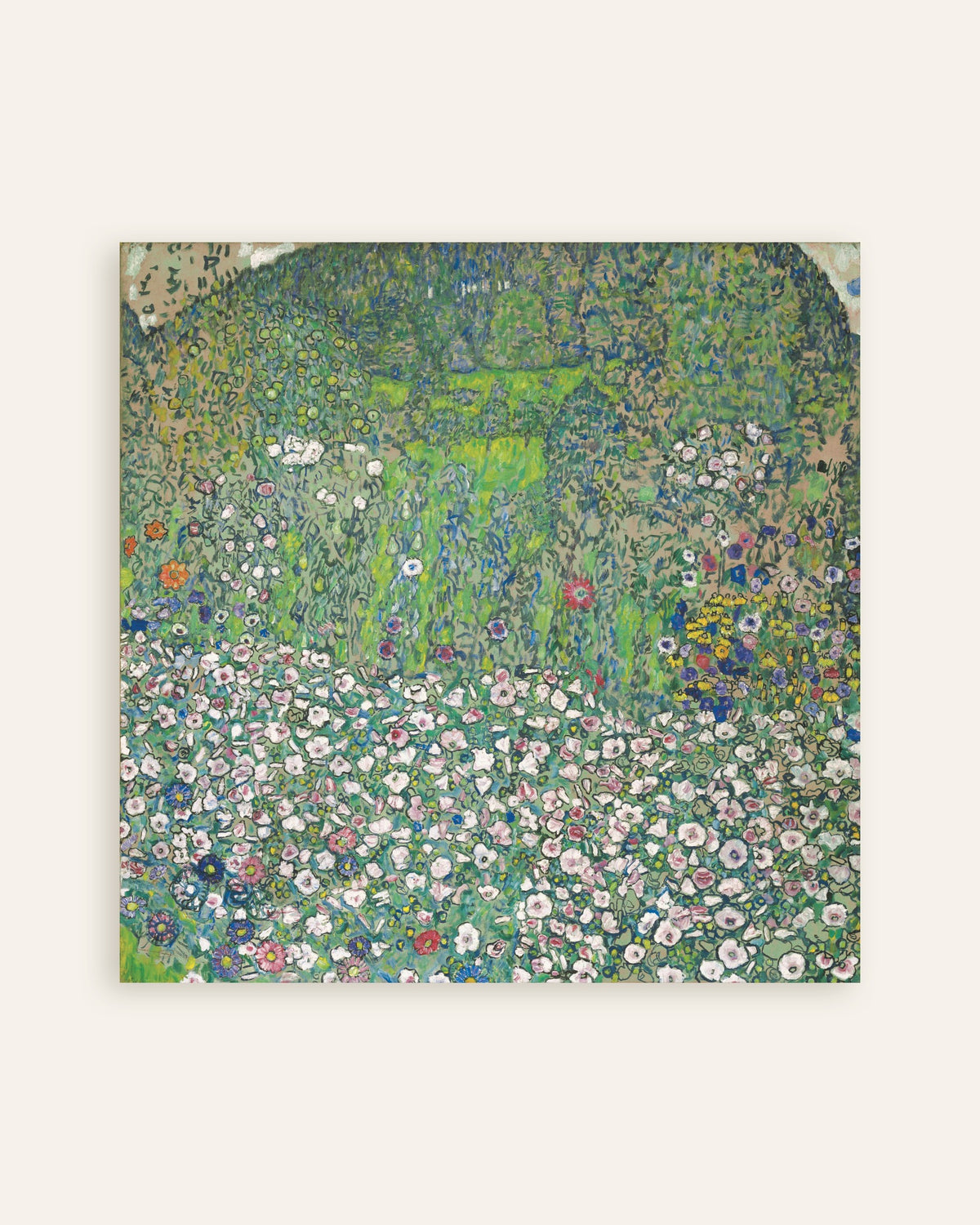 Poster di Paesaggio con giardino e collina (1916) di Gustav Klimt, miniatura