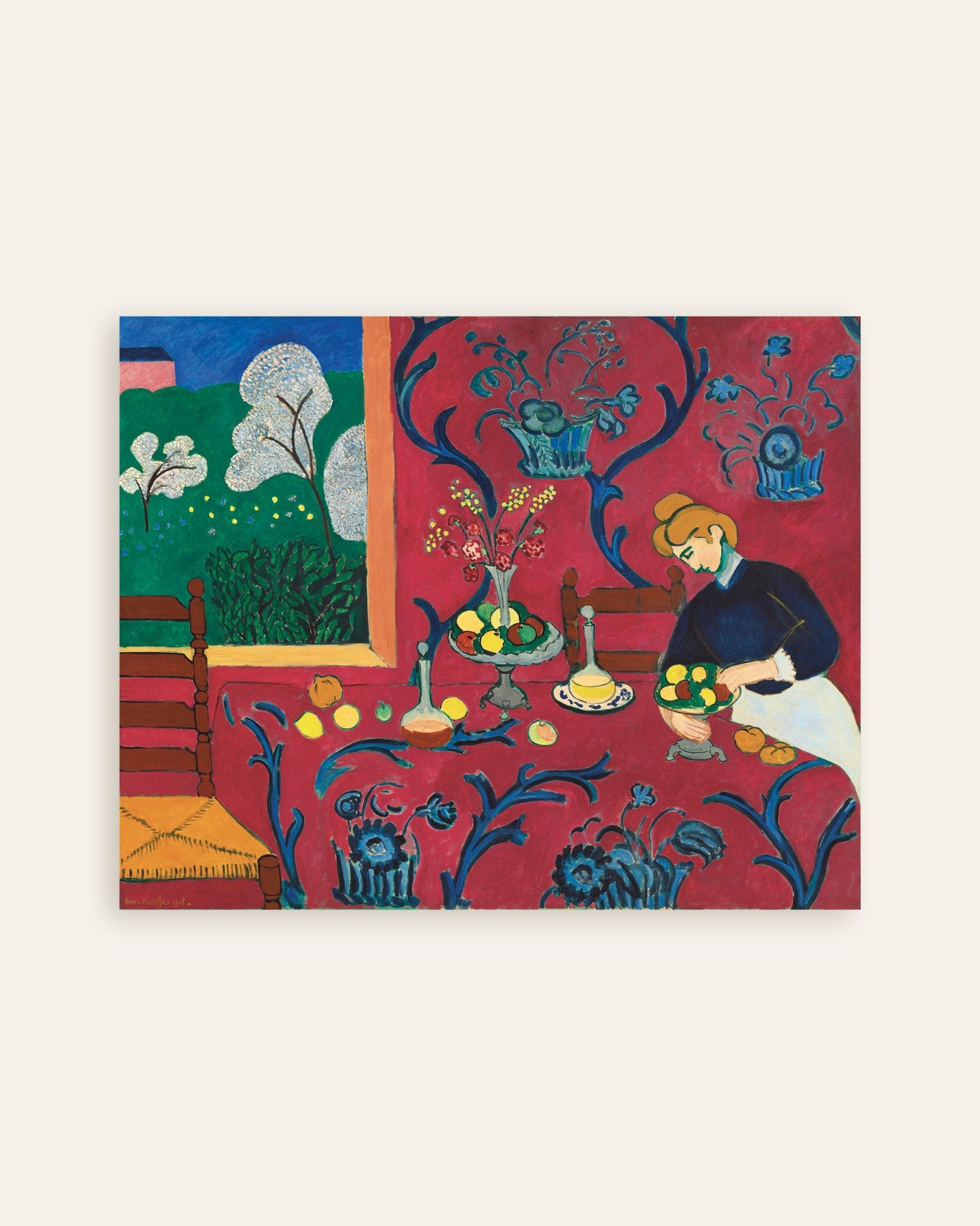 Poster of Harmony in Red (1908) by Henri Matisse - Poster, thumbnail