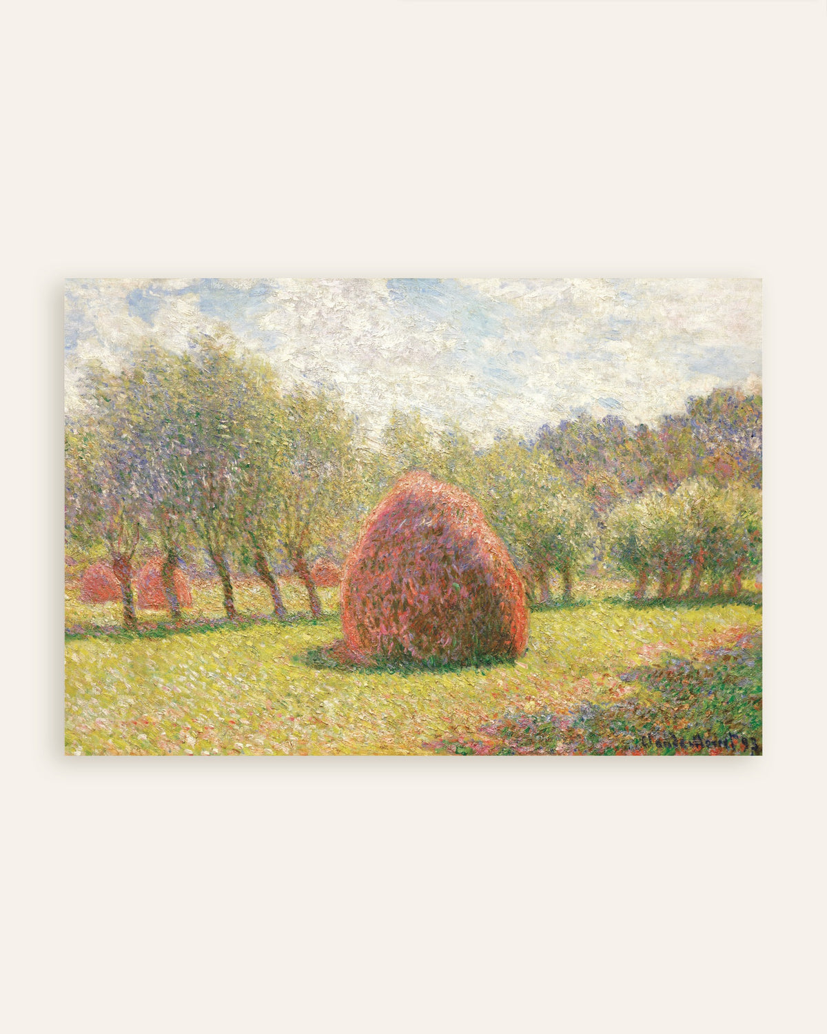 Affiche Meules à Giverny (1893) de Claude Monet, miniature