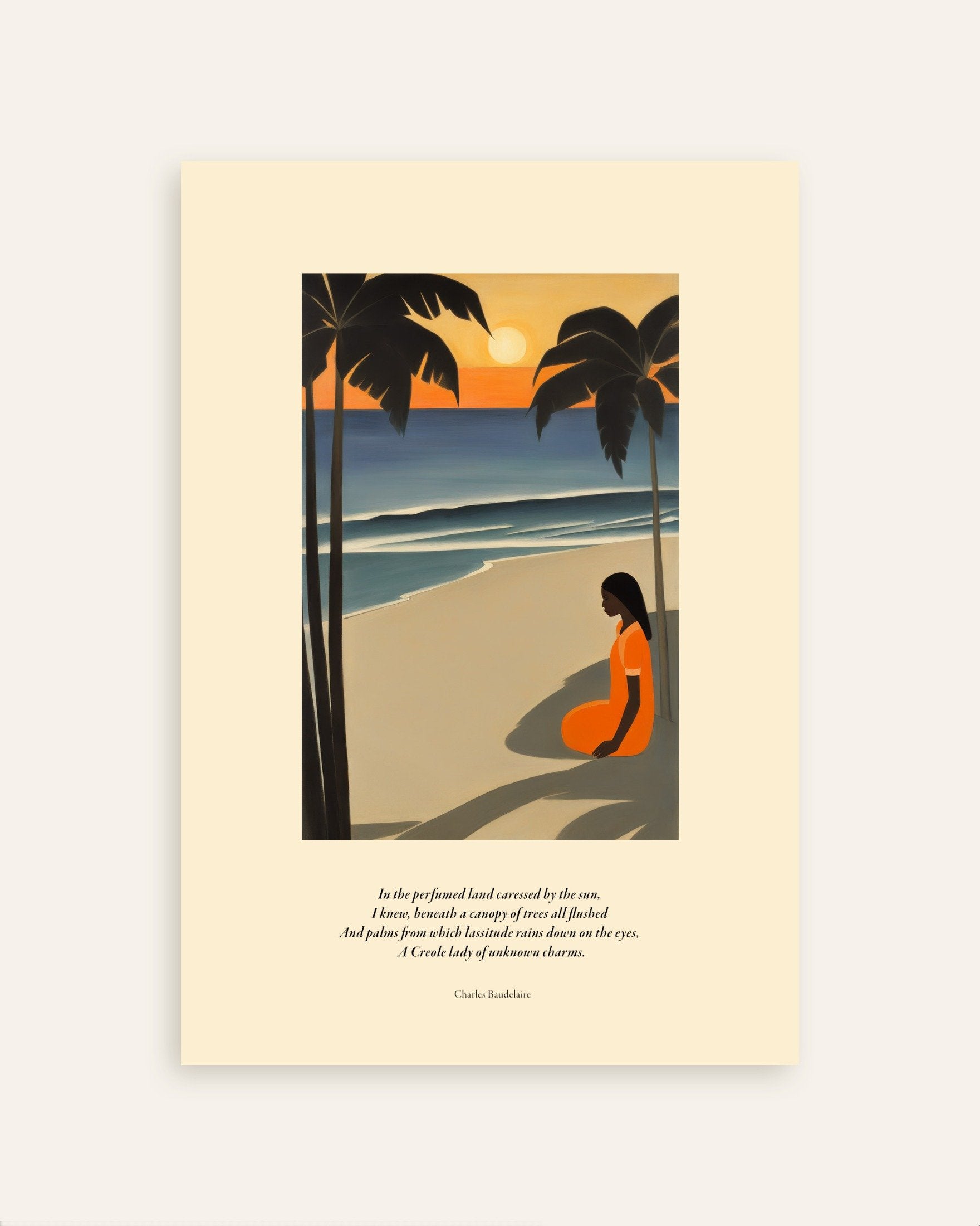 Poster of In the perfumed land caressed by the sun, Baudelaire, thumbnail