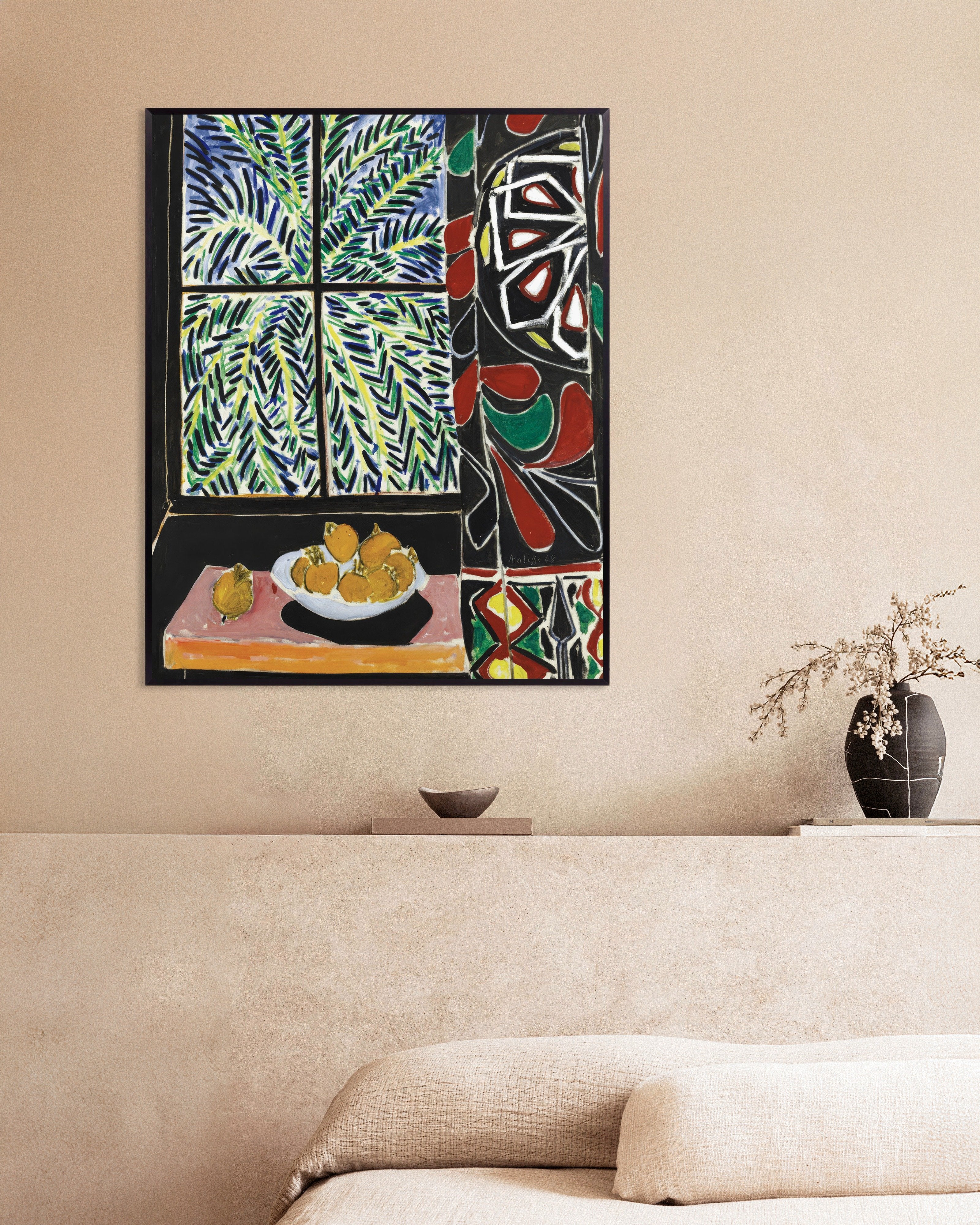 Poster of Interior with Egyptian Curtain (1948) by Henri Matisse - Poster, with metal frame