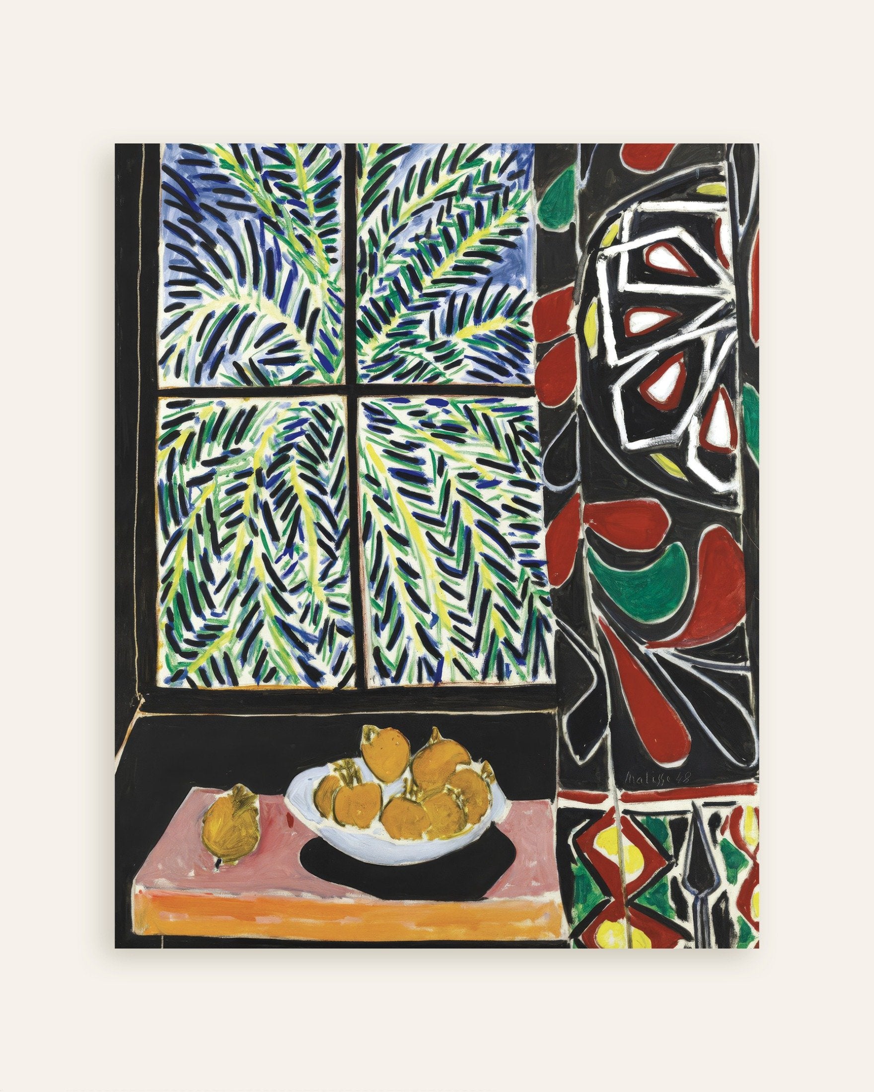 Poster of Interior with Egyptian Curtain (1948) by Henri Matisse - Poster, thumbnail