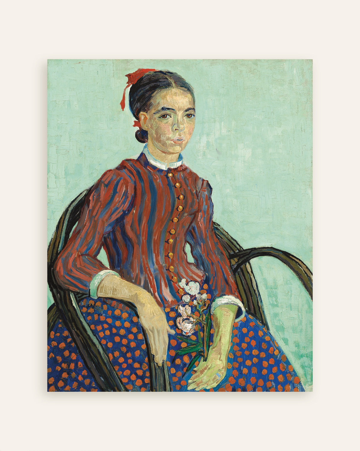 Poster La Mousmé (1888) von Vincent van Gogh, Miniaturansicht