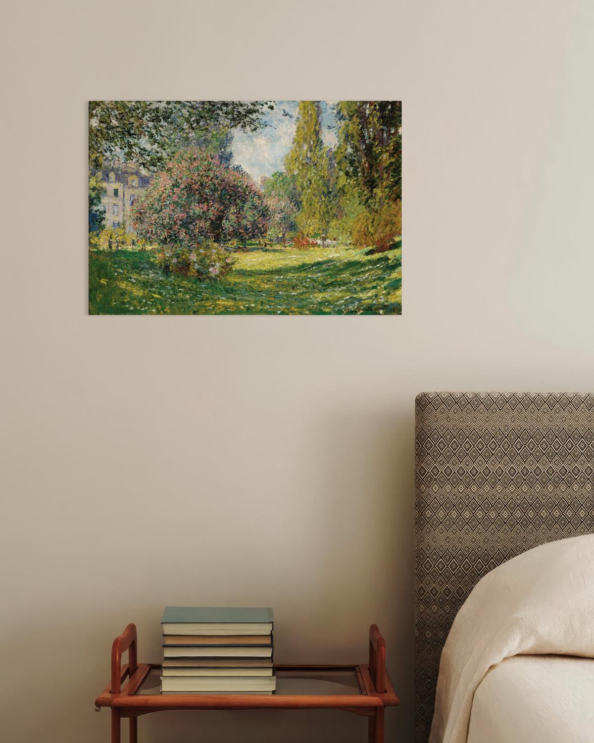 Poster Landschaft, Parc Monceau (1876) von Claude Monet