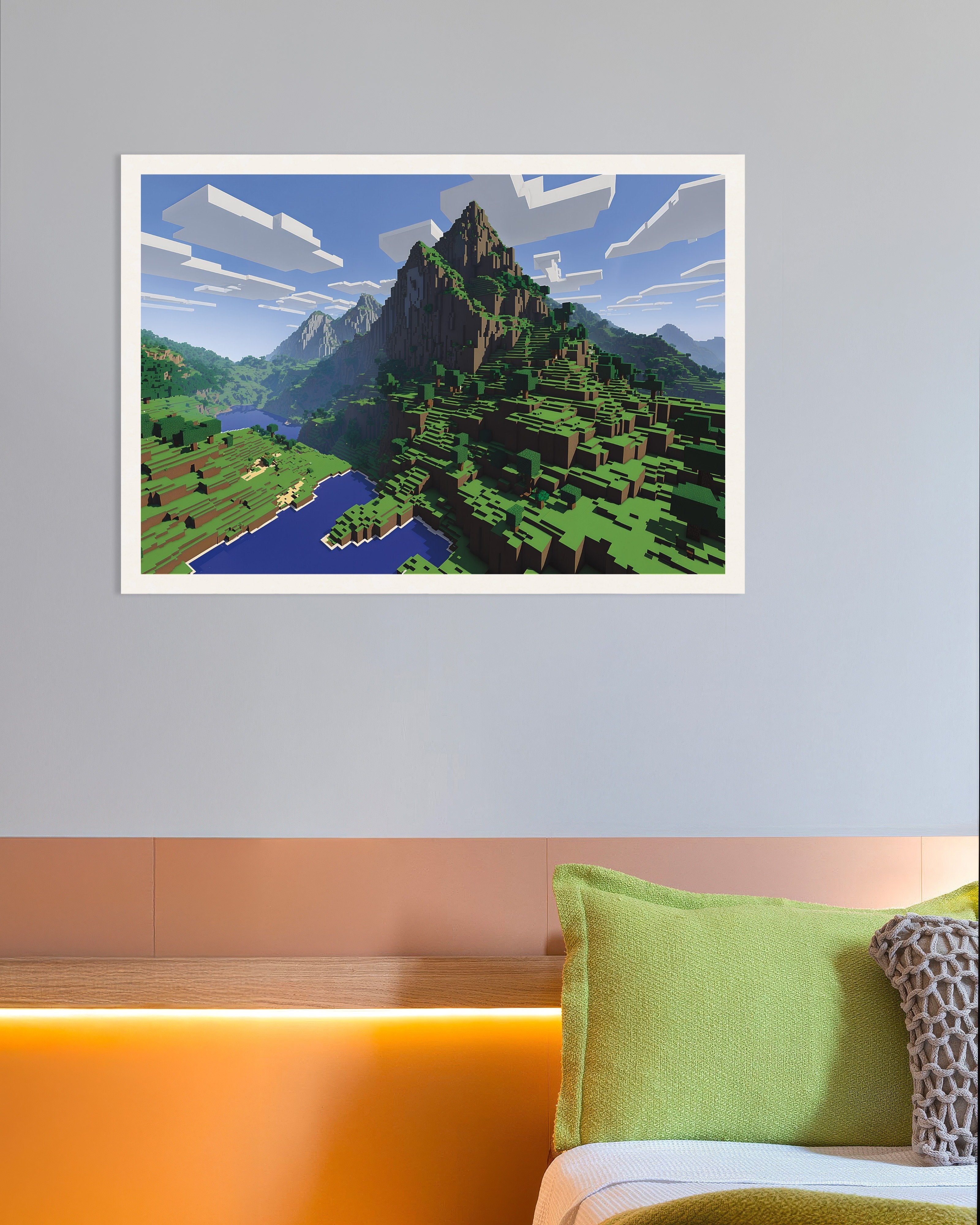 Poster of Minecraft, mountain - Poster