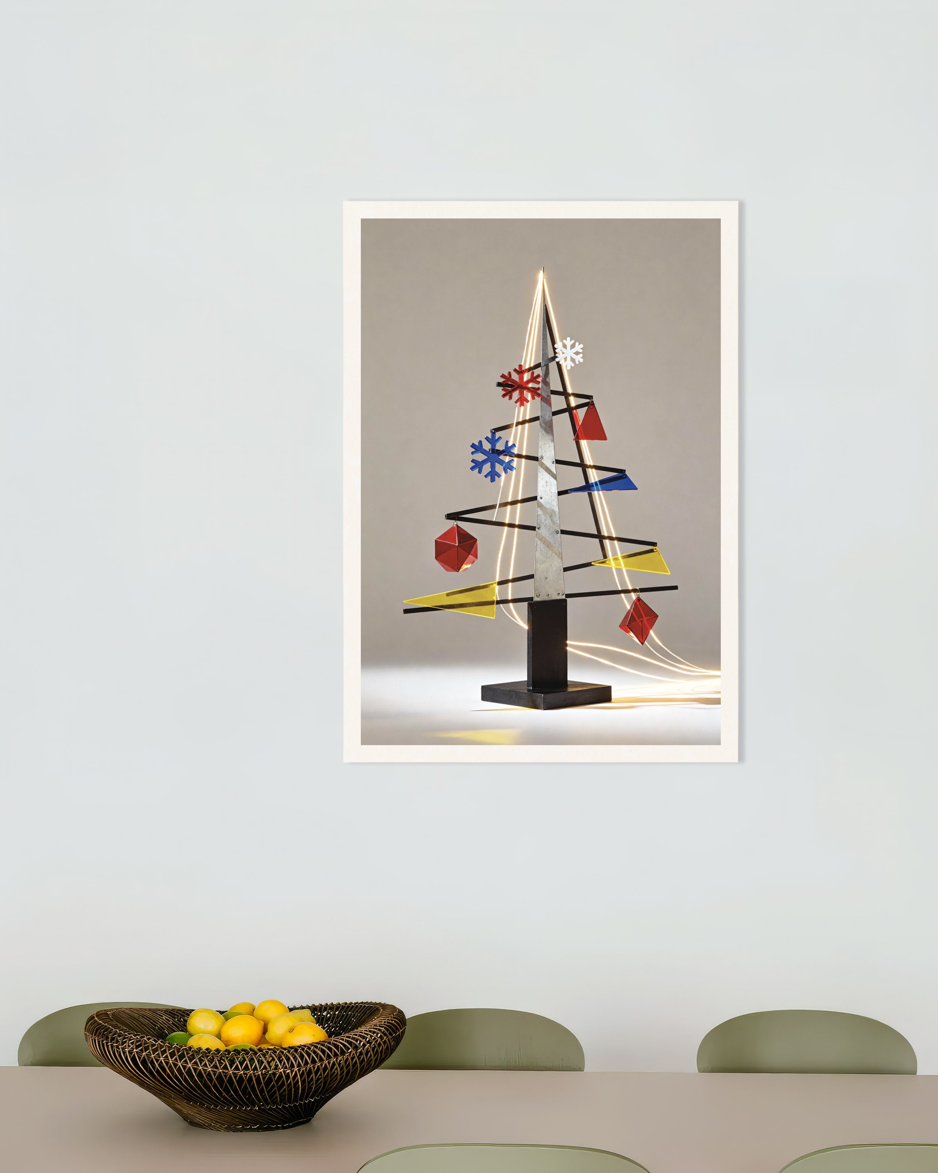 Poster of Modern metal Christmas tree poster