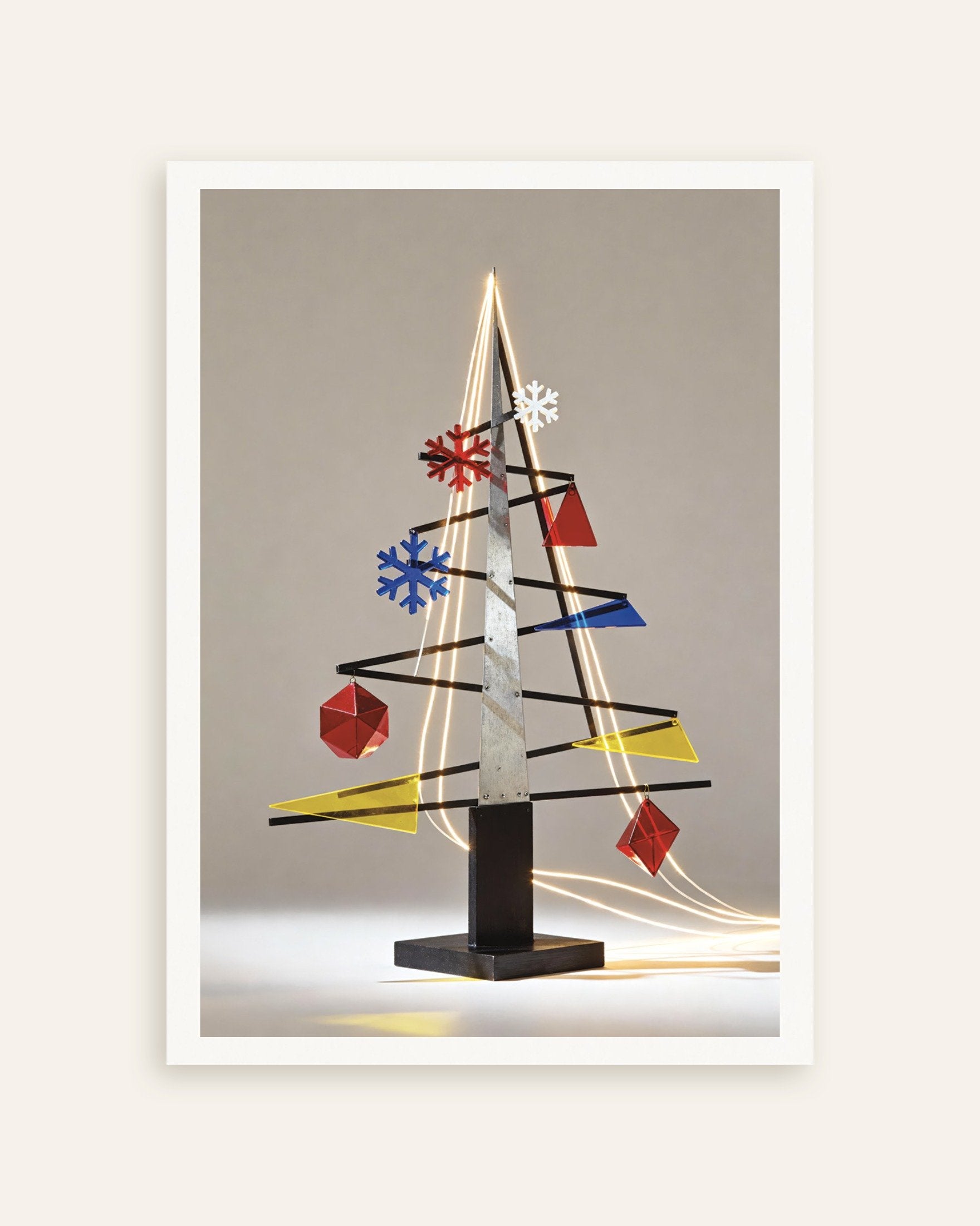 Poster of Modern metal Christmas tree poster, thumbnail