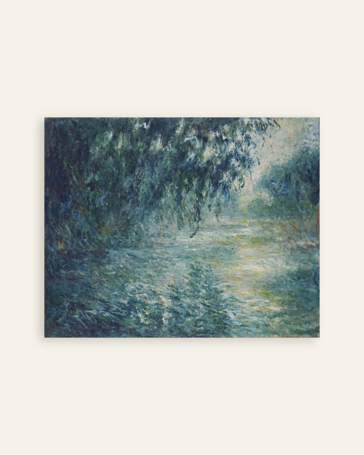 Poster Mattino sulla Senna (1898) di Claude Monet, miniatura