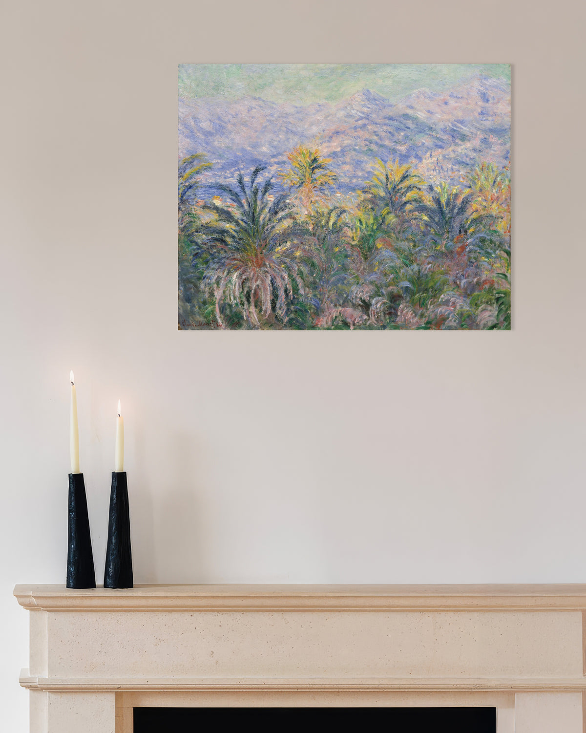 Affiche Palmiers à Bordighera (1884) de Claude Monet