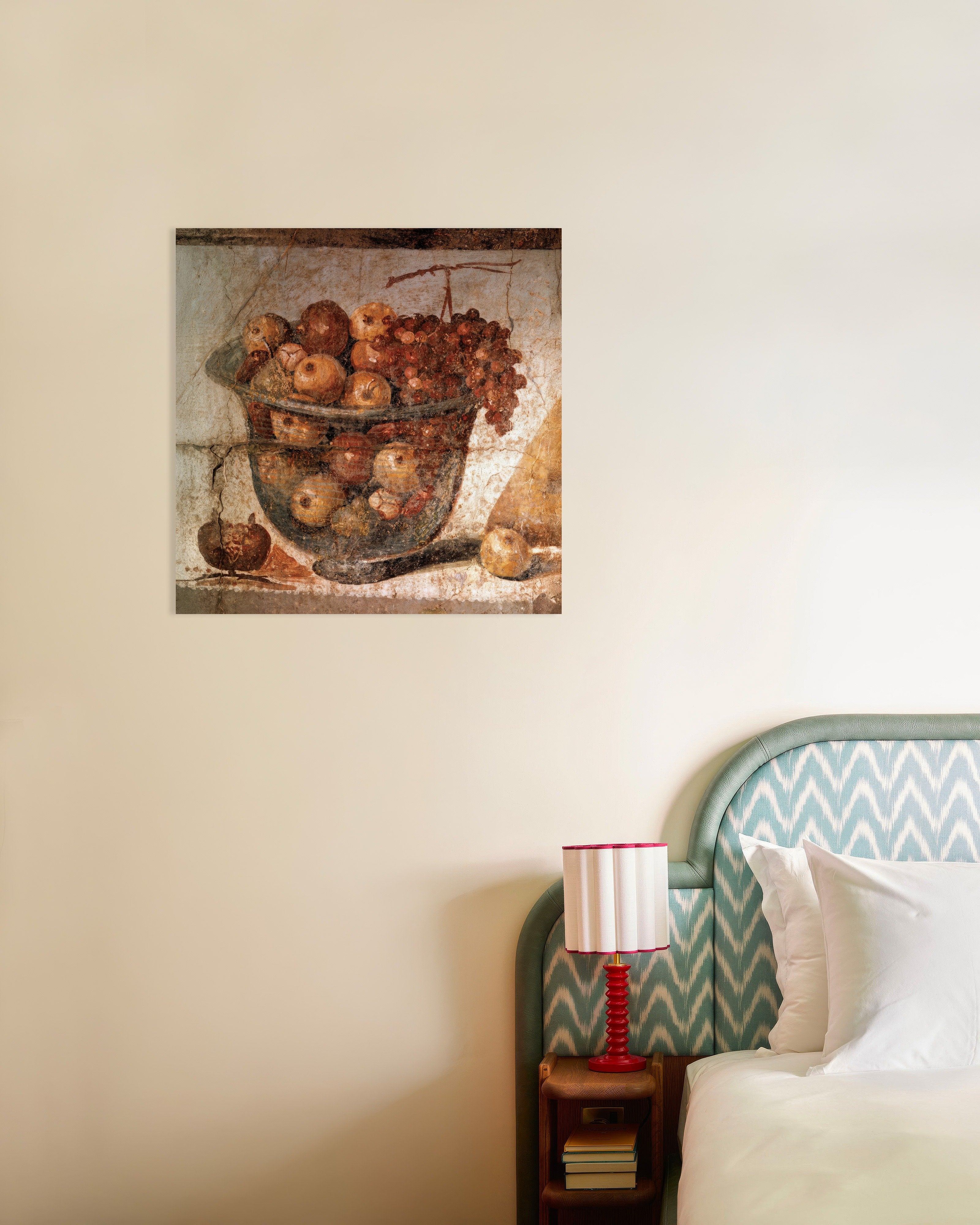 Poster of Pompeii fresco detail with fruit bowl