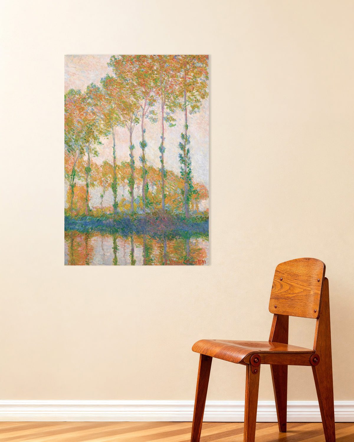 Poster Pioppi sulle rive dell'Epte, autunno (1891) di Claude Monet