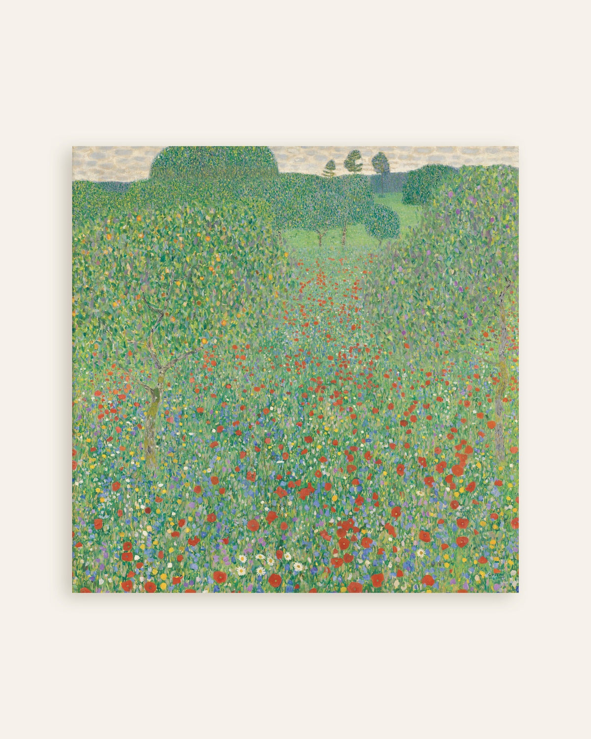 Poster Mohnwiese (1907) von Gustav Klimt, Vorschaubild