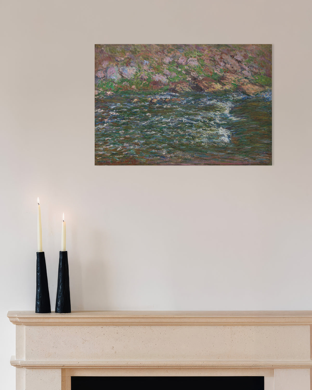 Poster Rapide sulla Petite Creuse a Fresselines (1889) di Claude Monet